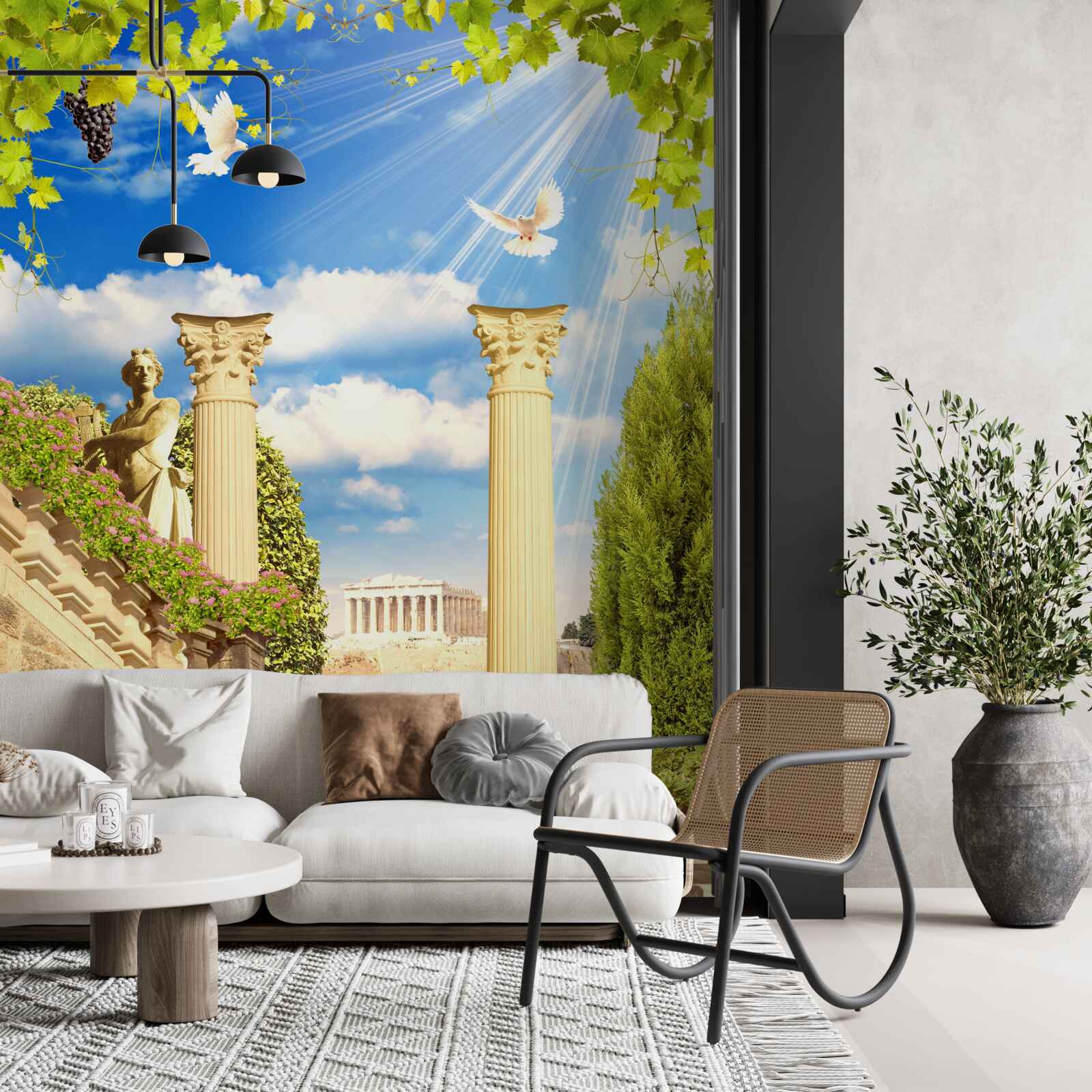 Фотошпалери Колони та скульптура в грецькому стилі
