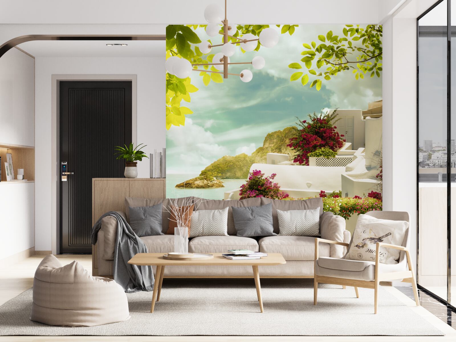 Фотошпалери білі грецькі будівлі