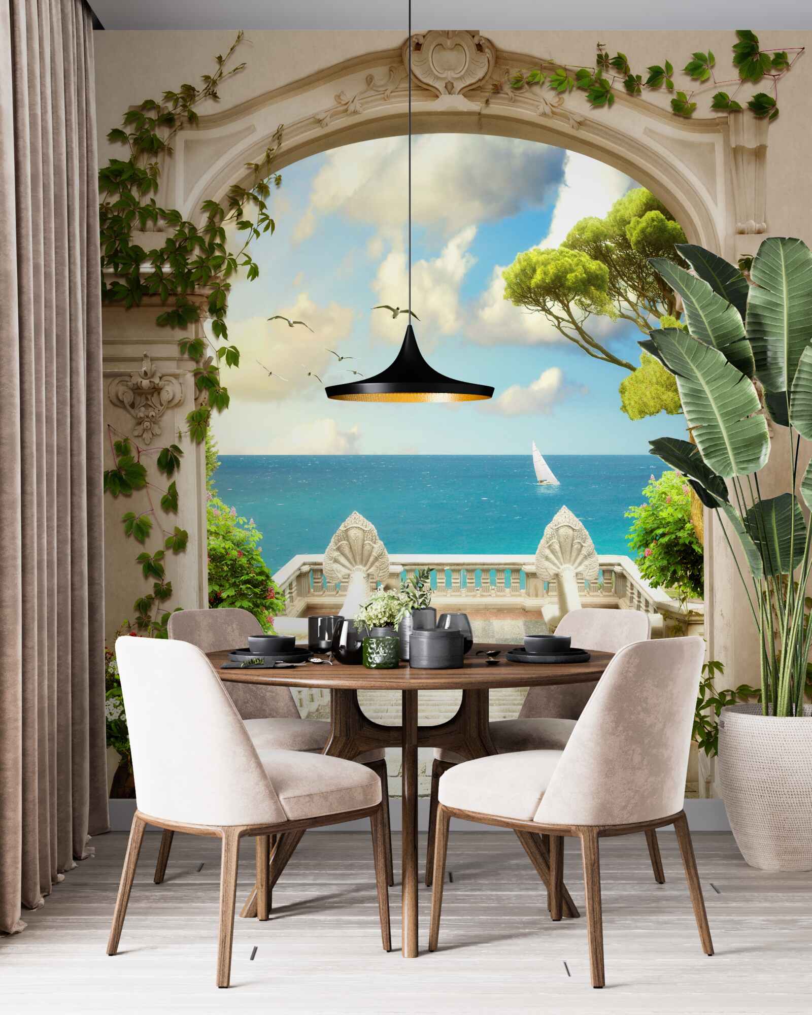 Фотошпалери перехід до місця з чудовим видом на море