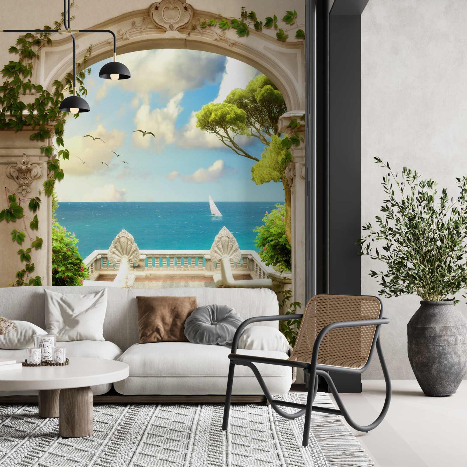 Фотошпалери перехід до місця з чудовим видом на море