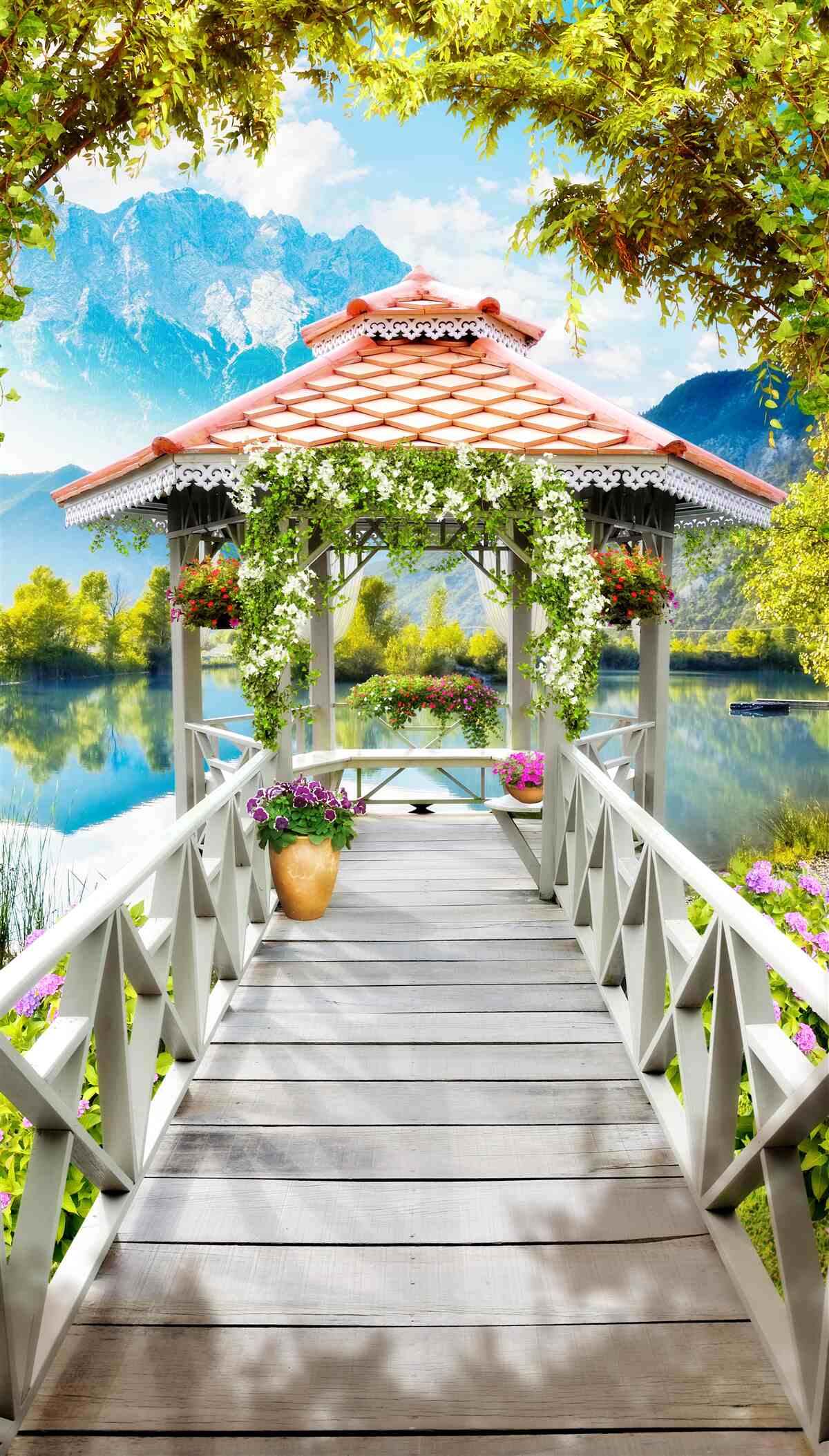 Фотошпалери перехід до павільйону