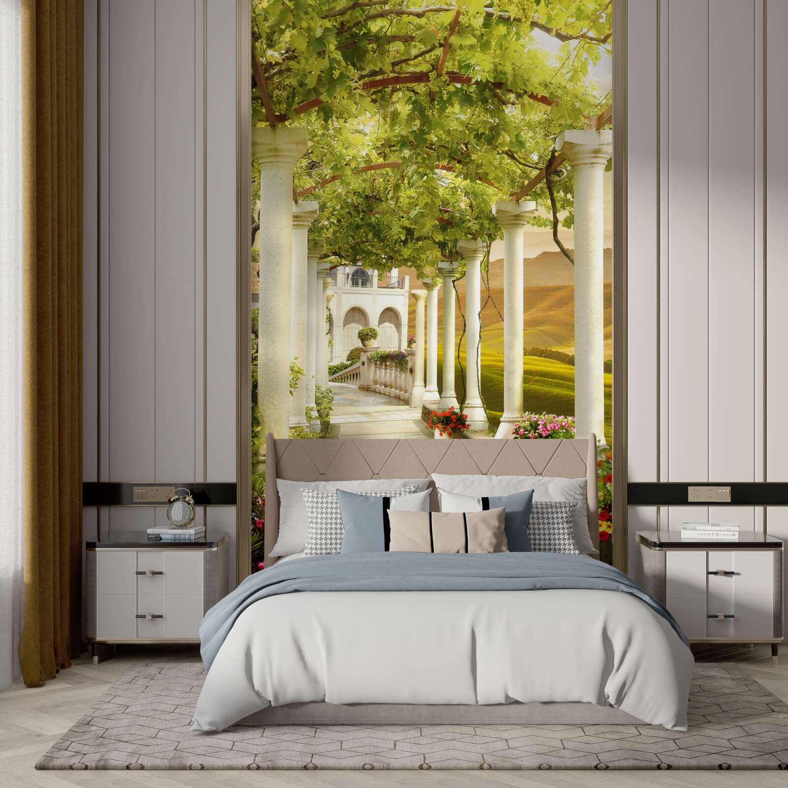 Фотошпалери виноградні лози обвивають колони