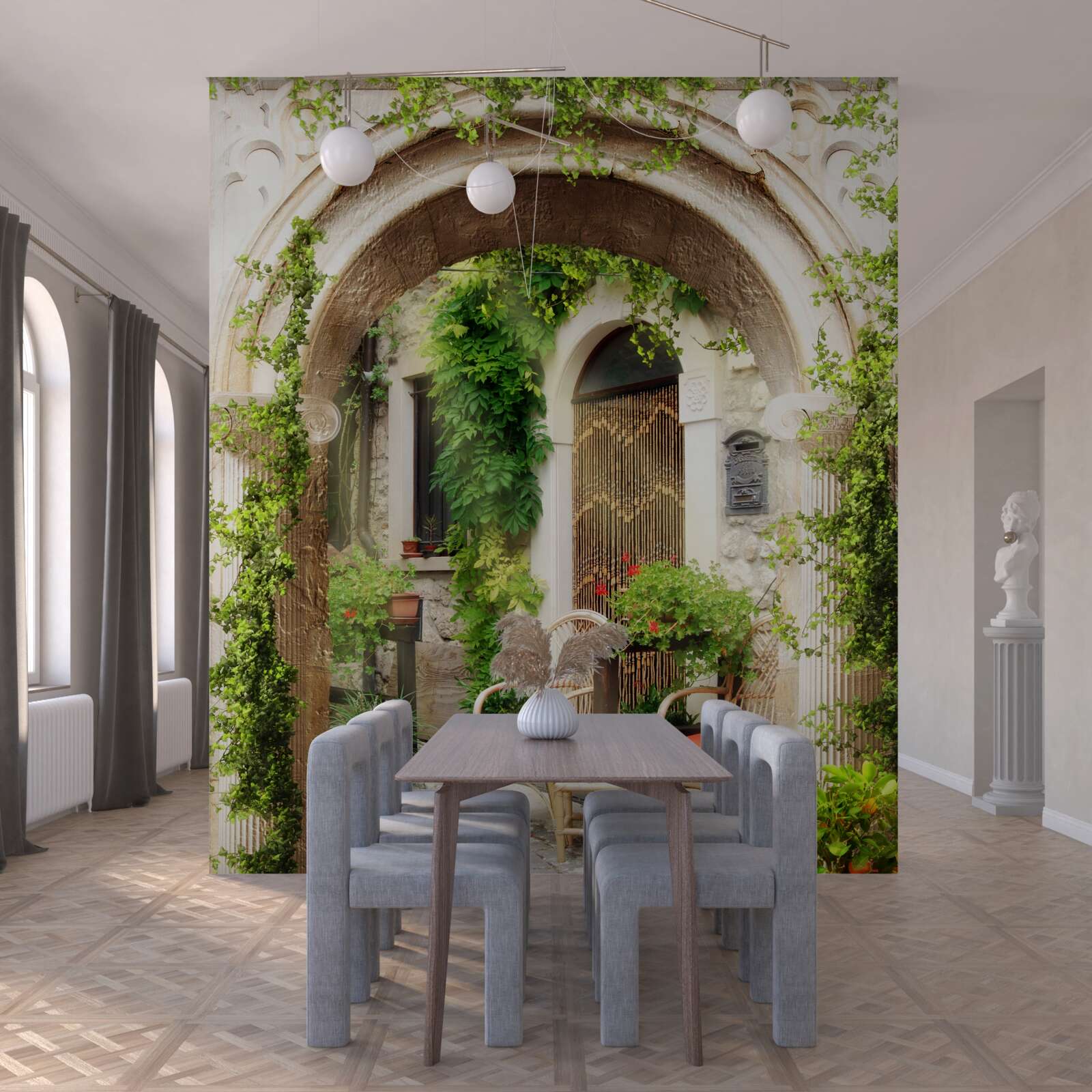 Фотошпалери старовинний дворик в історичній частині міста