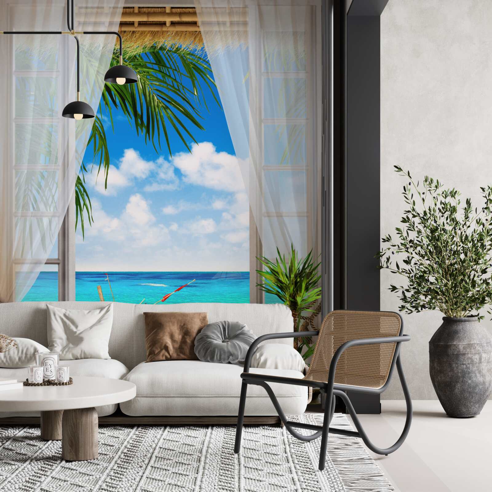 Фотошпалери доступ до моря та човнів