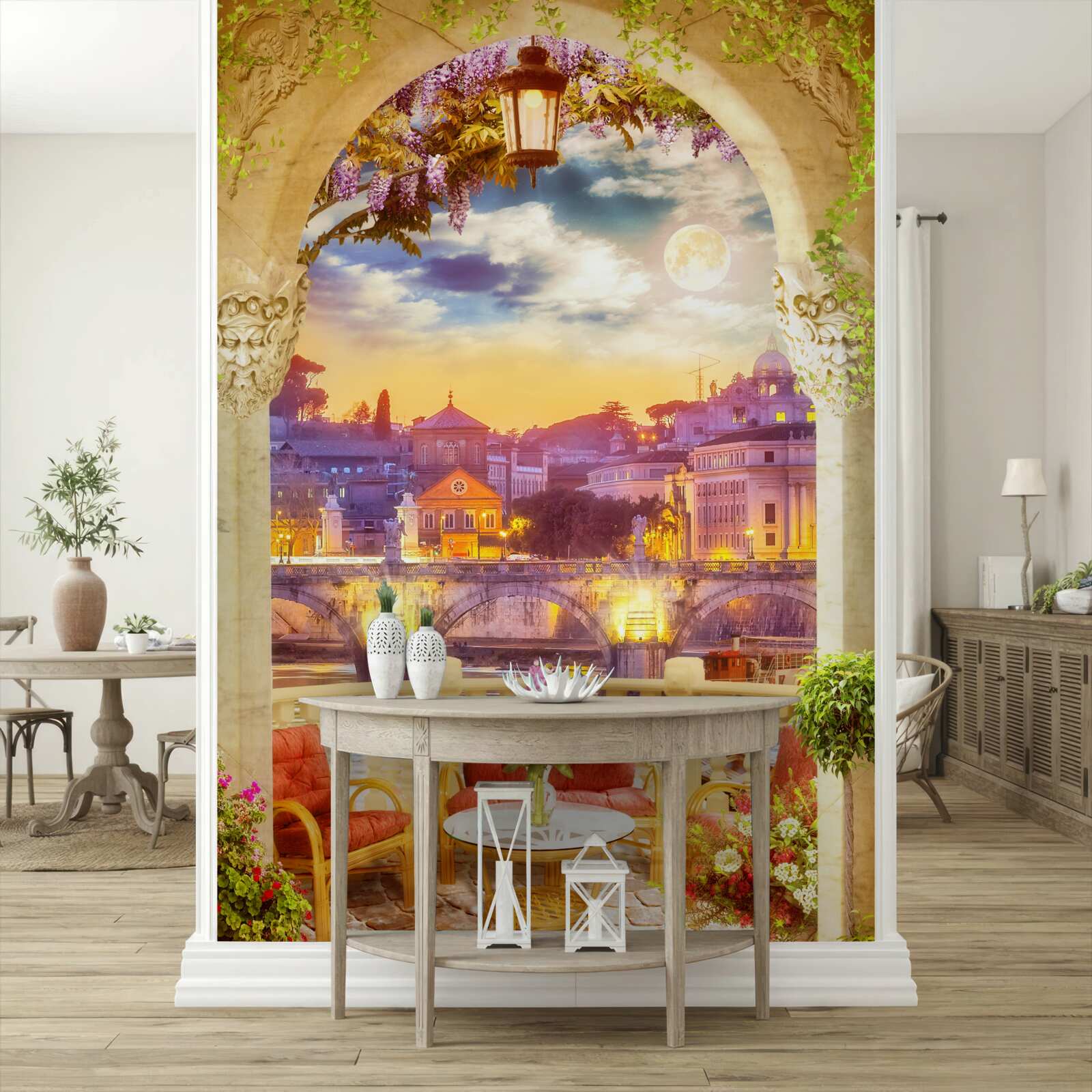 Фотошпалери лоджія з меблями для відпочинку