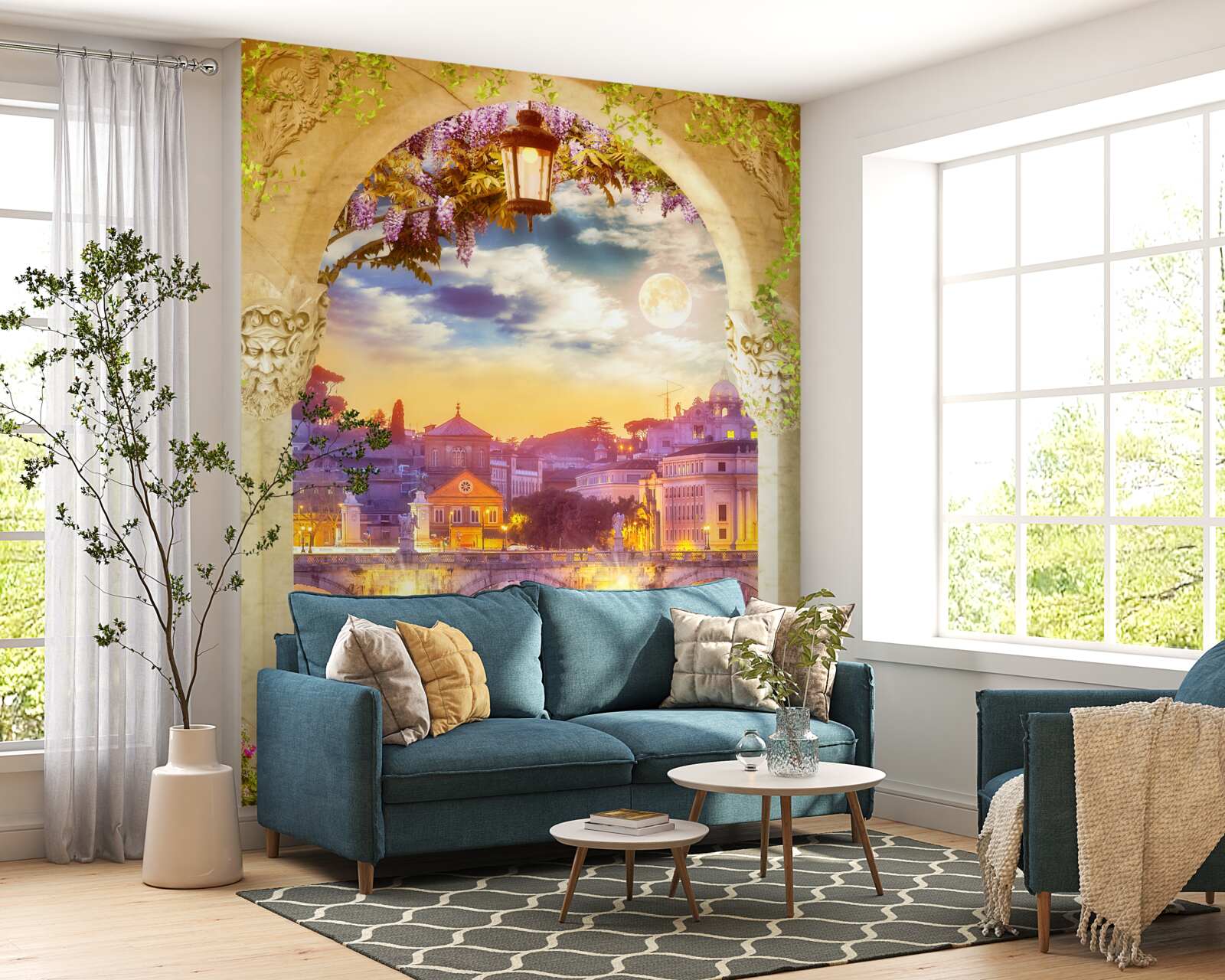 Фотошпалери лоджія з меблями для відпочинку