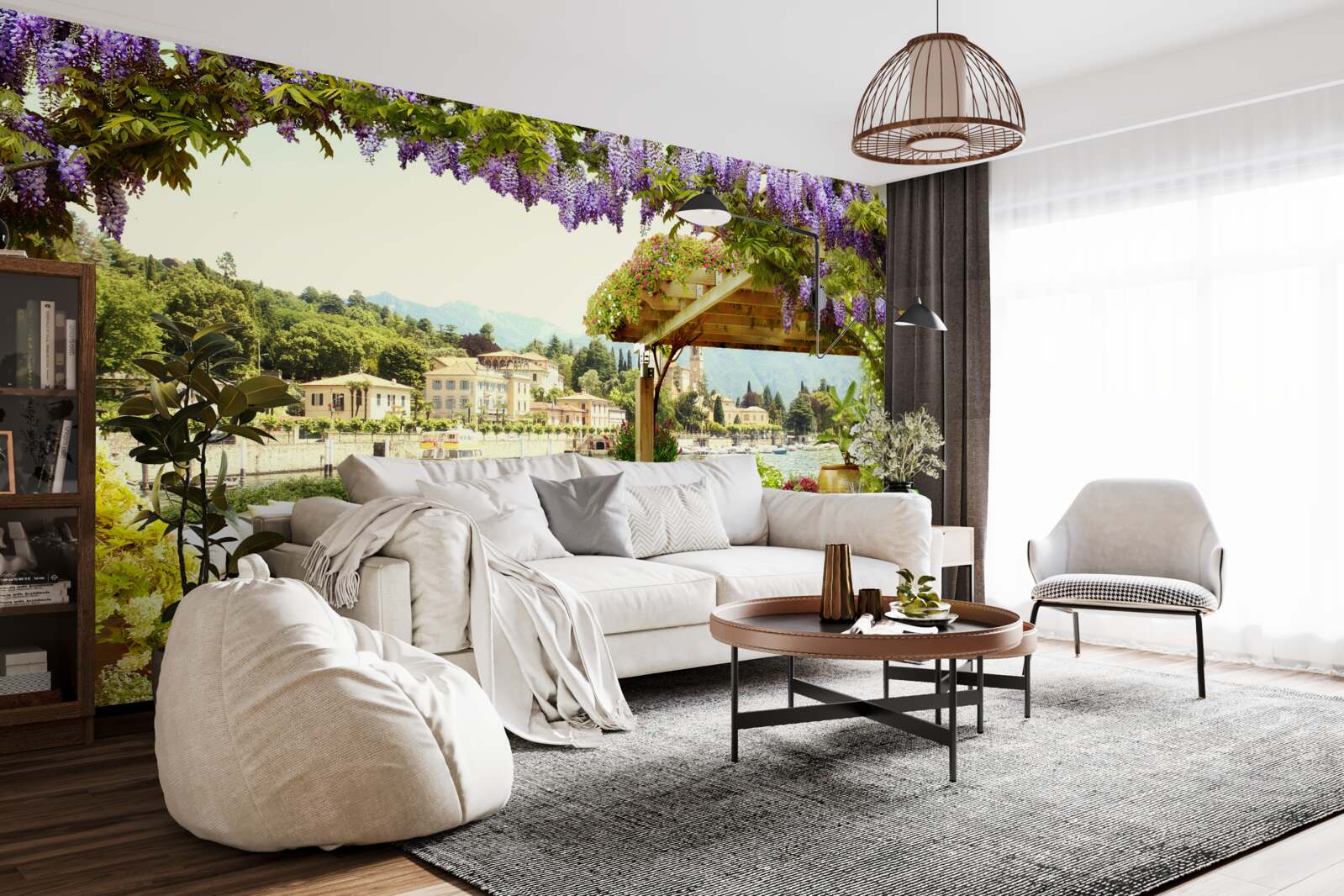 Фотошпалери об'єкт з бузковим дахом