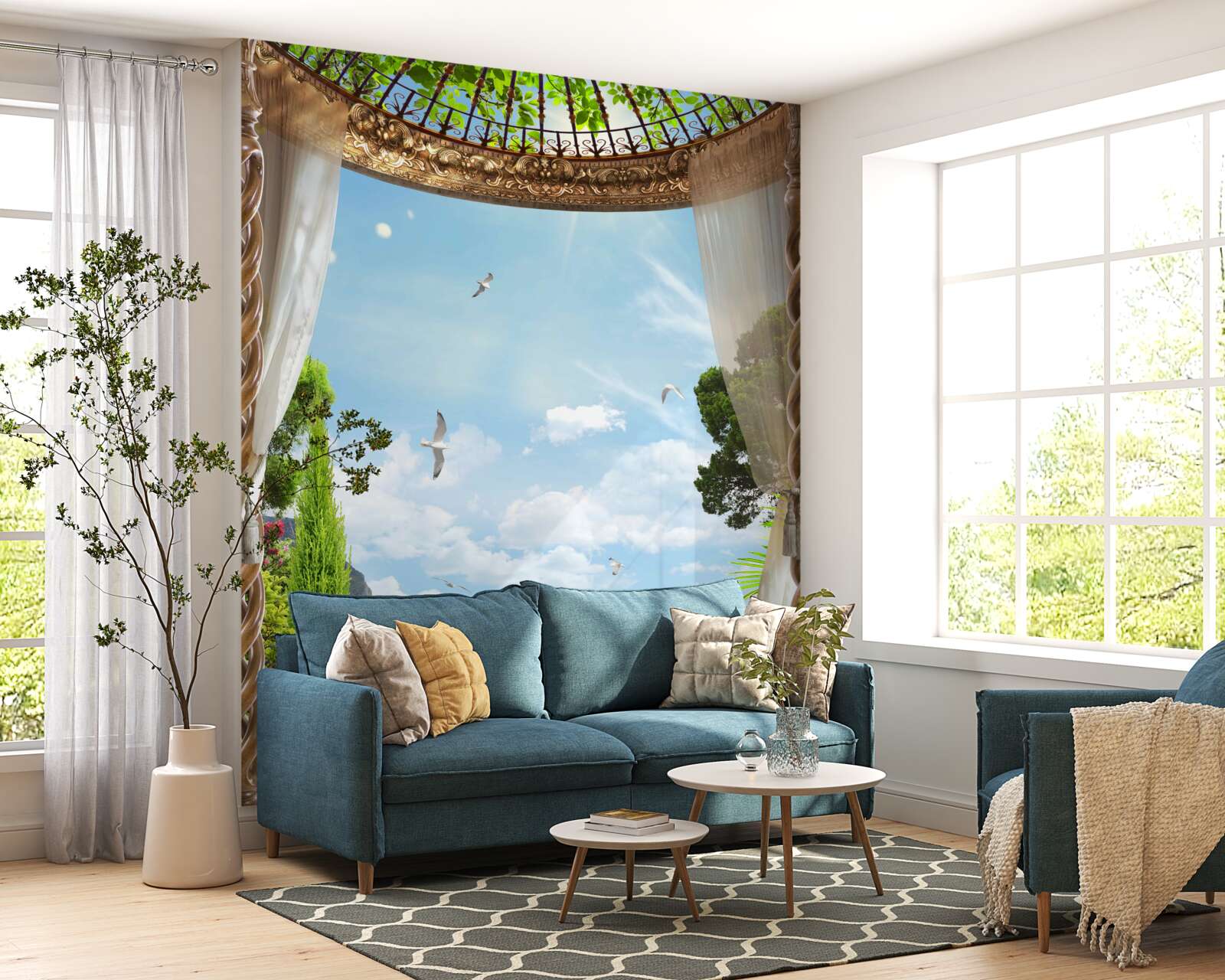 Фотошпалери чудовий вид, який відкривається з балкона