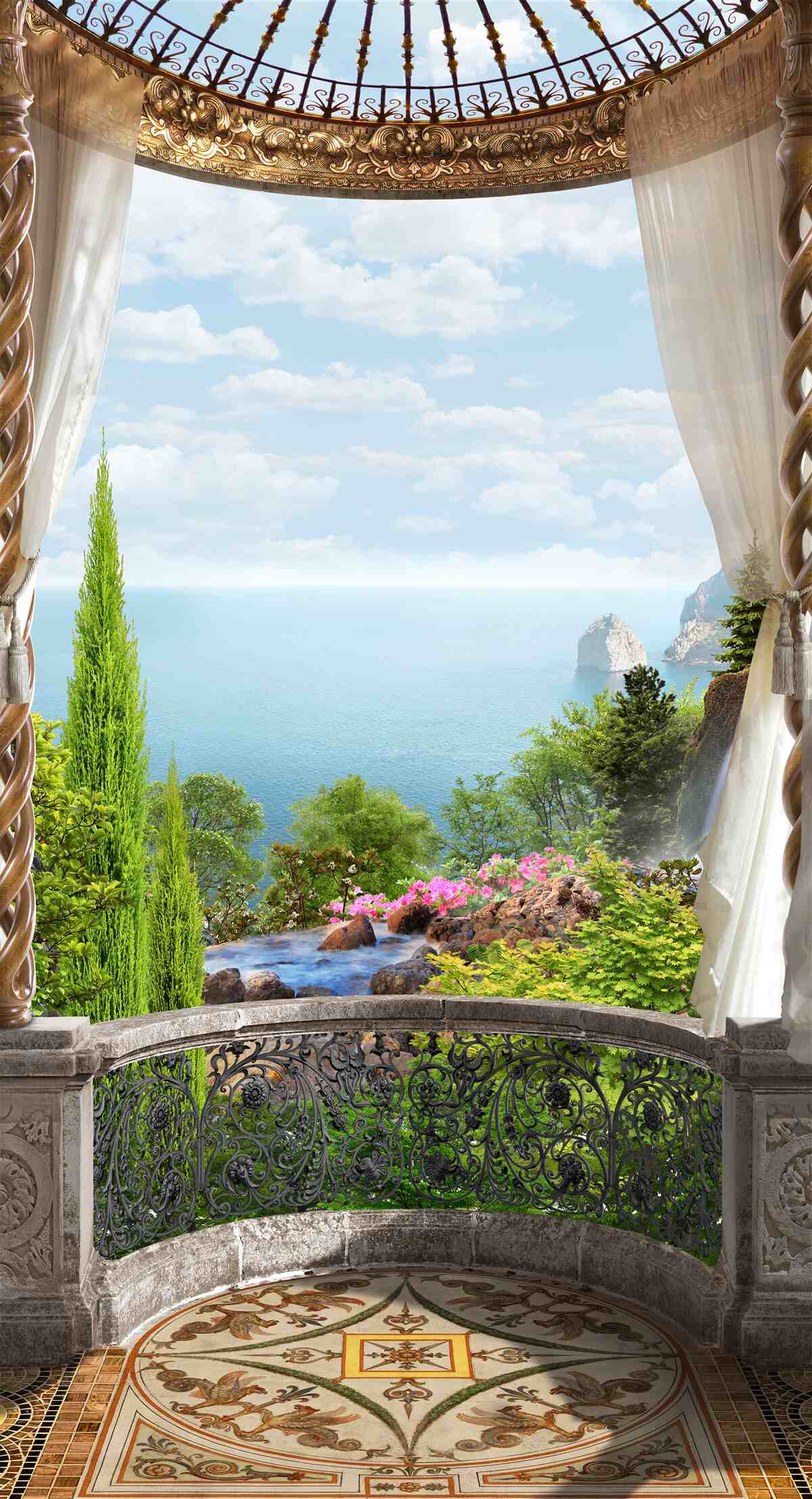 Фотошпалери балкон з чудовим видом