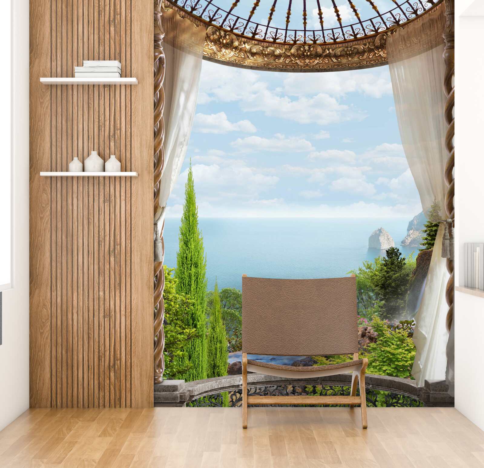 Фотошпалери балкон з чудовим видом