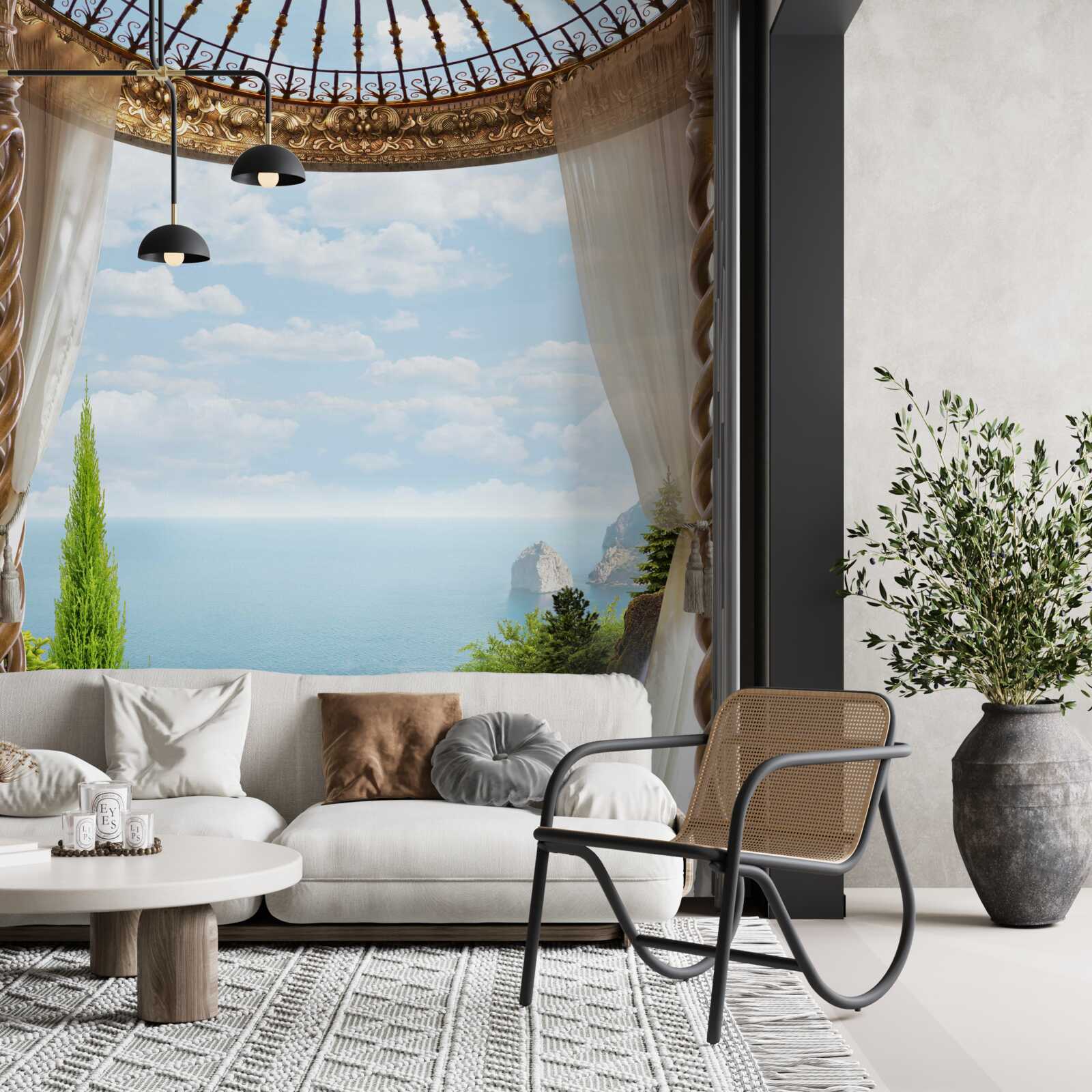 Фотошпалери балкон з чудовим видом