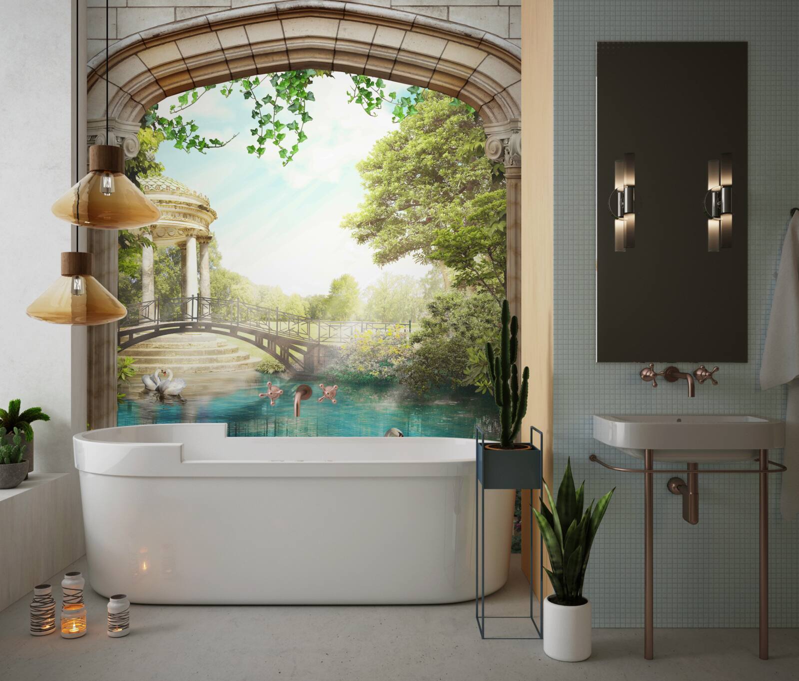 Фотошпалери Павільйон "Лебедине озеро