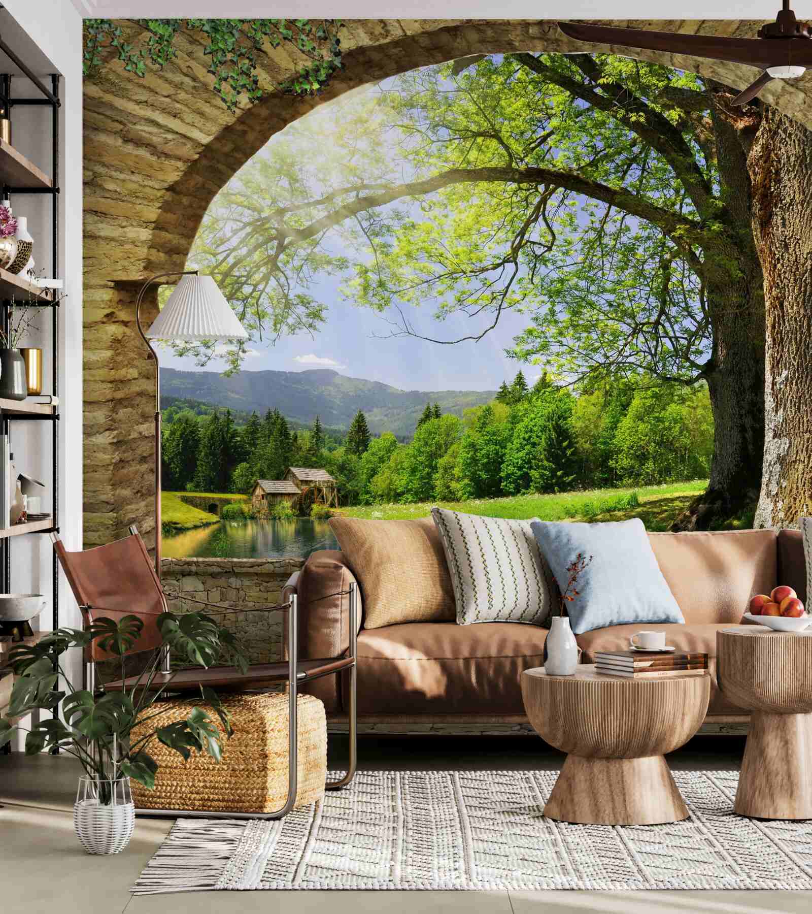 Фотошпалери вихід з арки в ліс