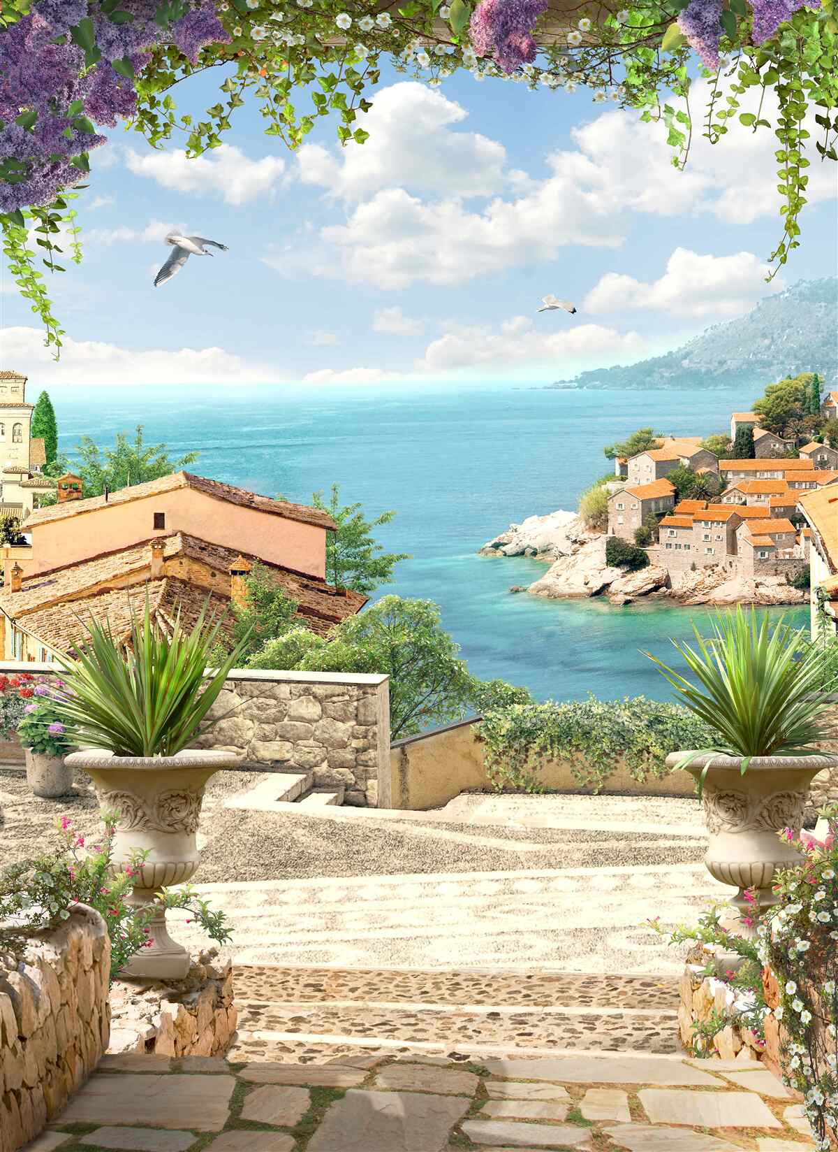 Фотошпалери чудова дорога до узбережжя