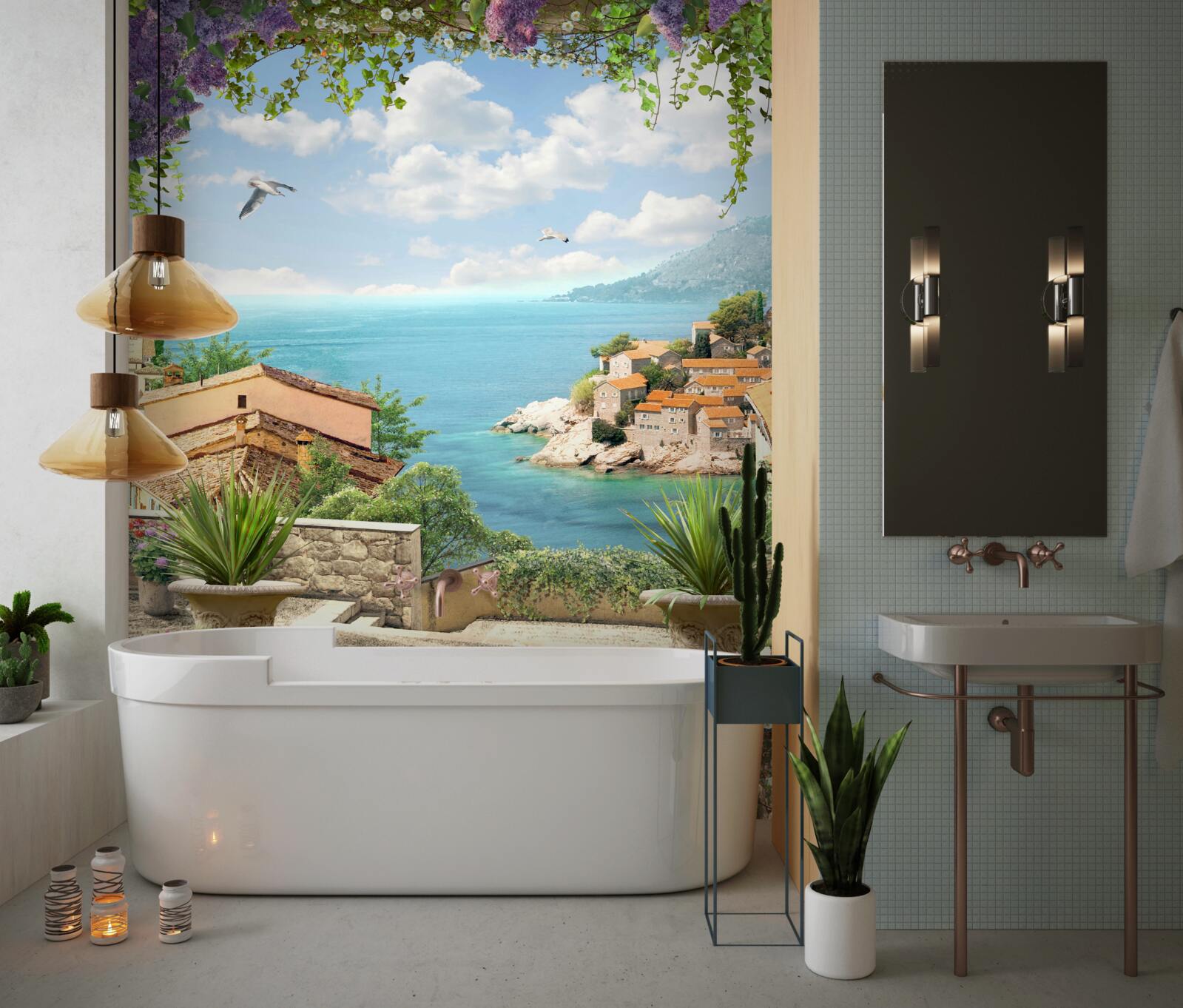 Фотошпалери чудова дорога до узбережжя