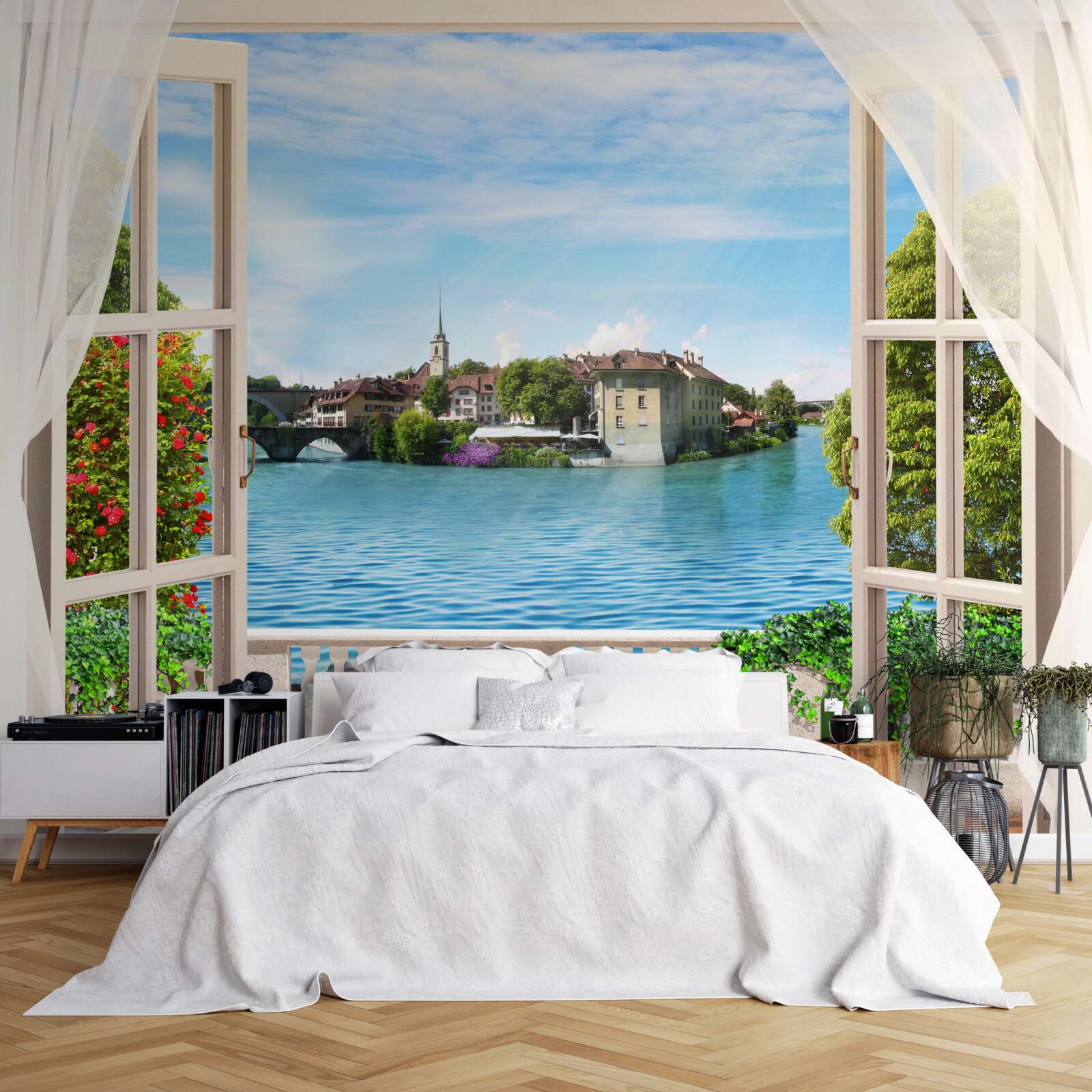 Фотошпалери пейзаж спокійного синього моря