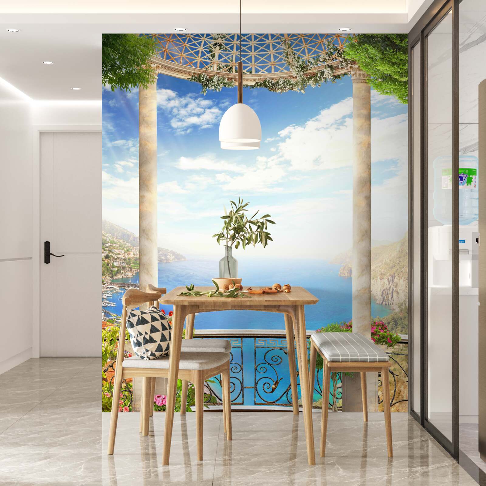 Фотошпалери платформа з видом на море