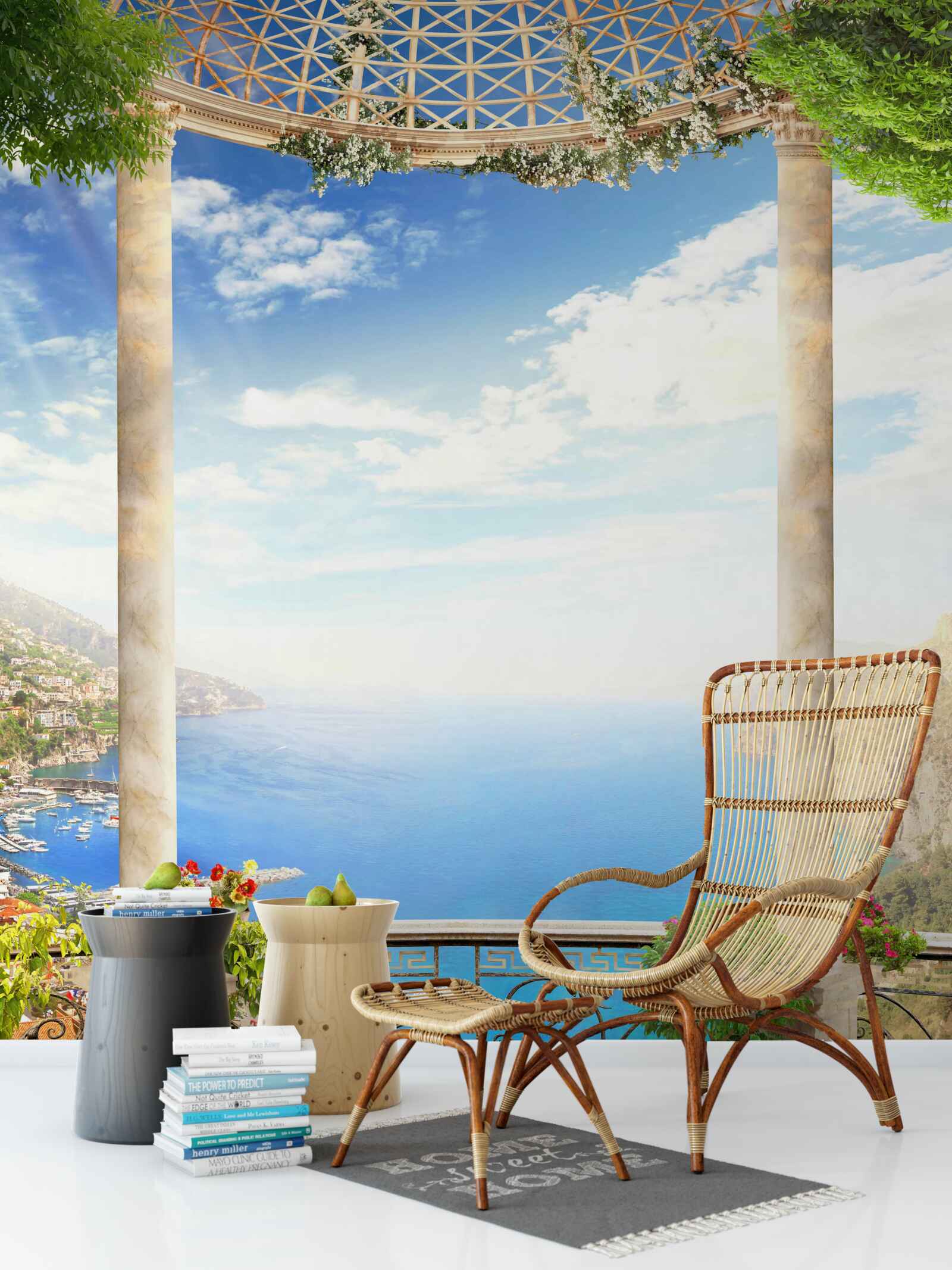 Фотошпалери платформа з видом на море