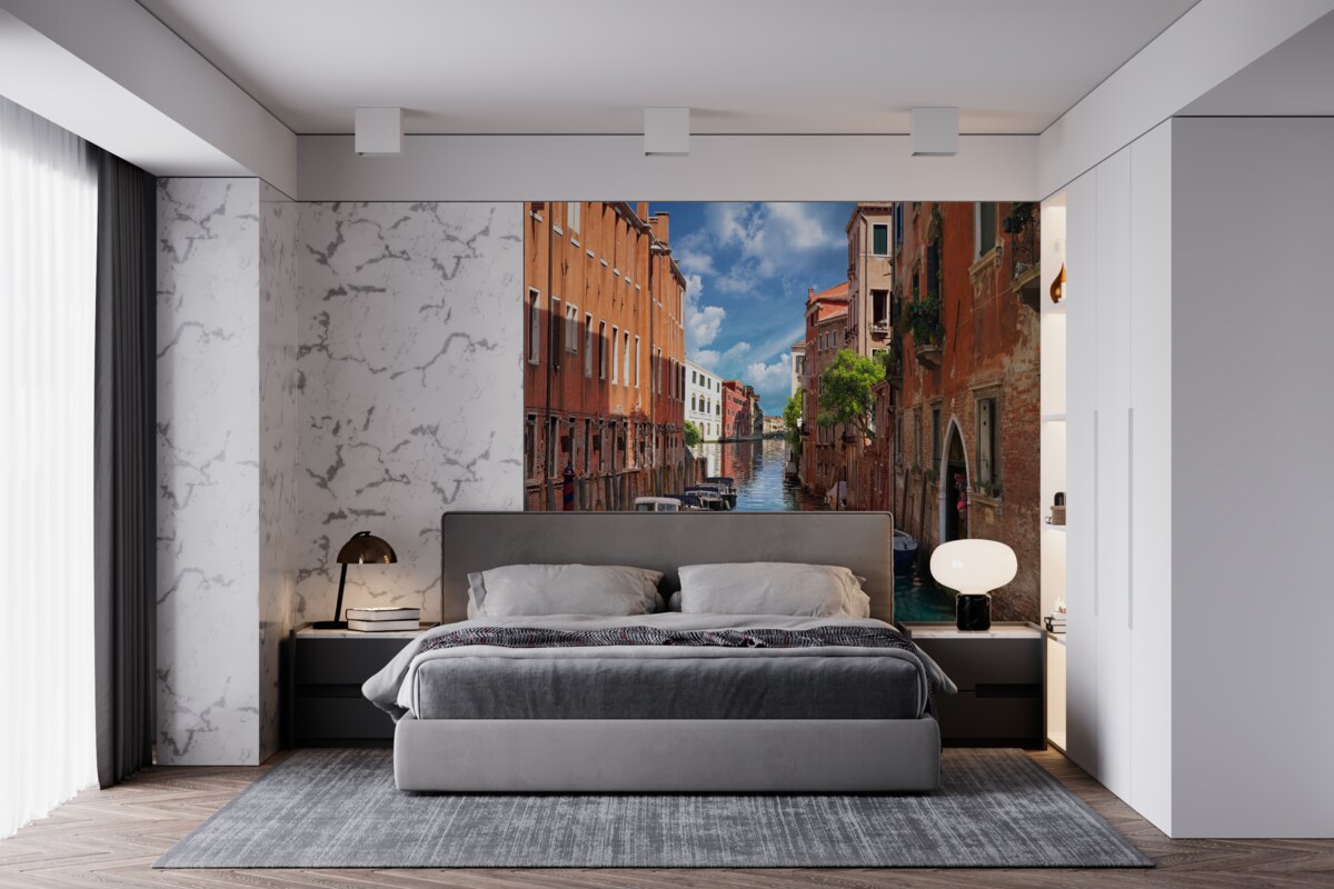 Фотошпалери вузький прохід між будинками у венеції
