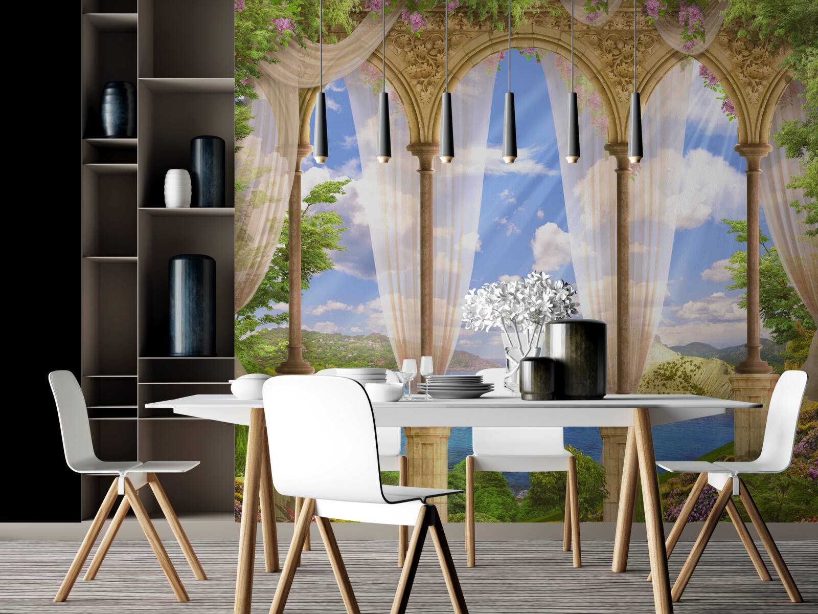 Фотошпалери з тераси відкривається вид на морську гладь