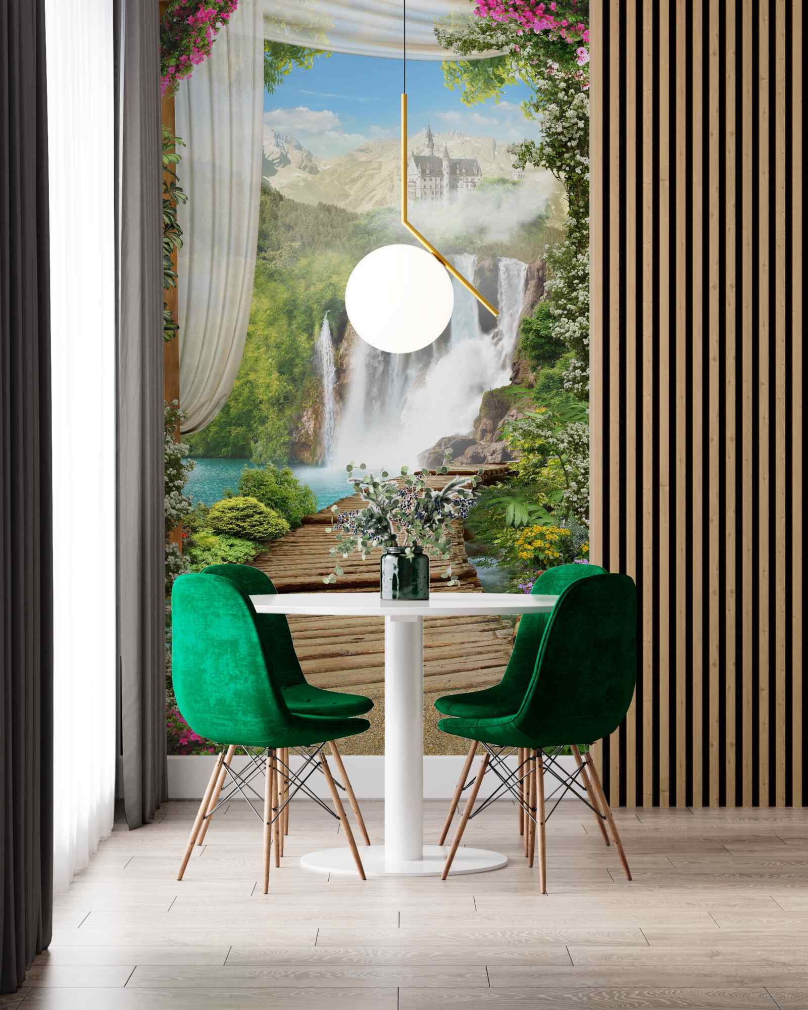 Фотошпалери стежка, що веде до водоспаду