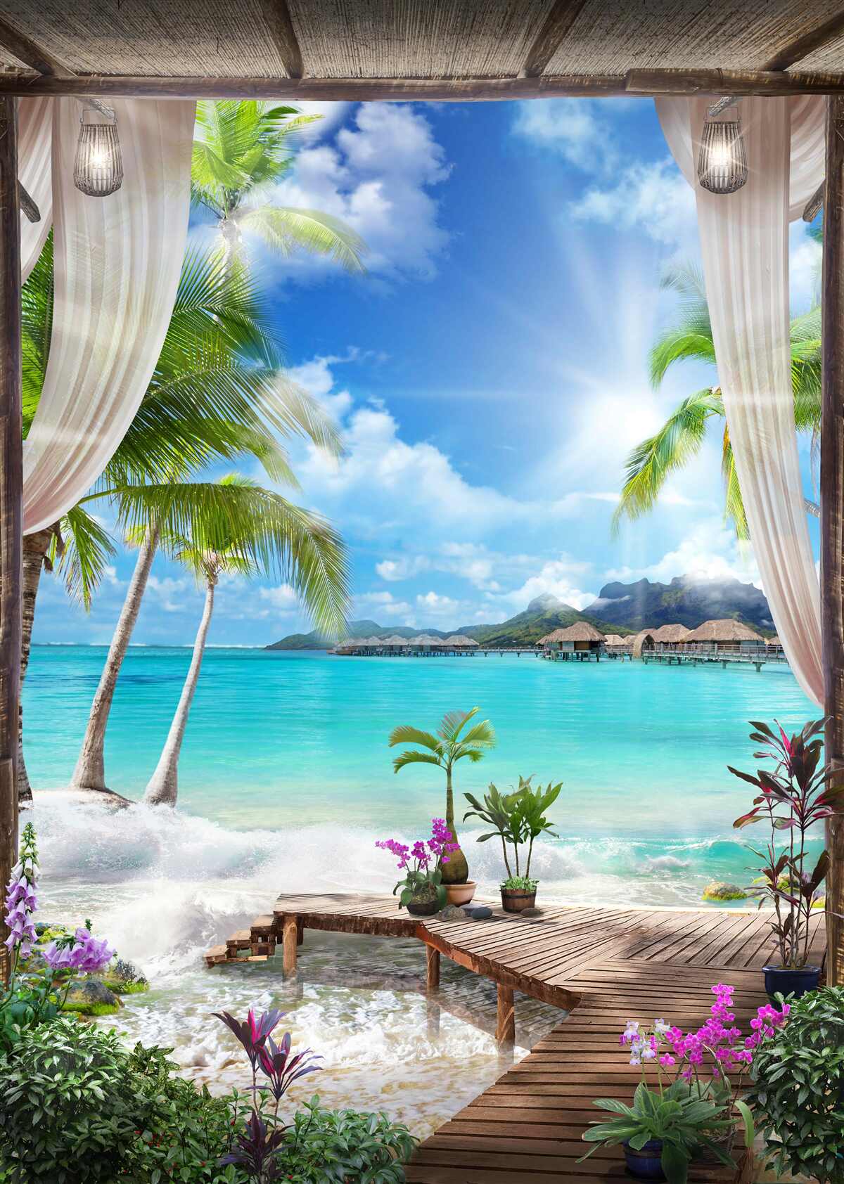 Фотошпалери красивий пляжний пейзаж