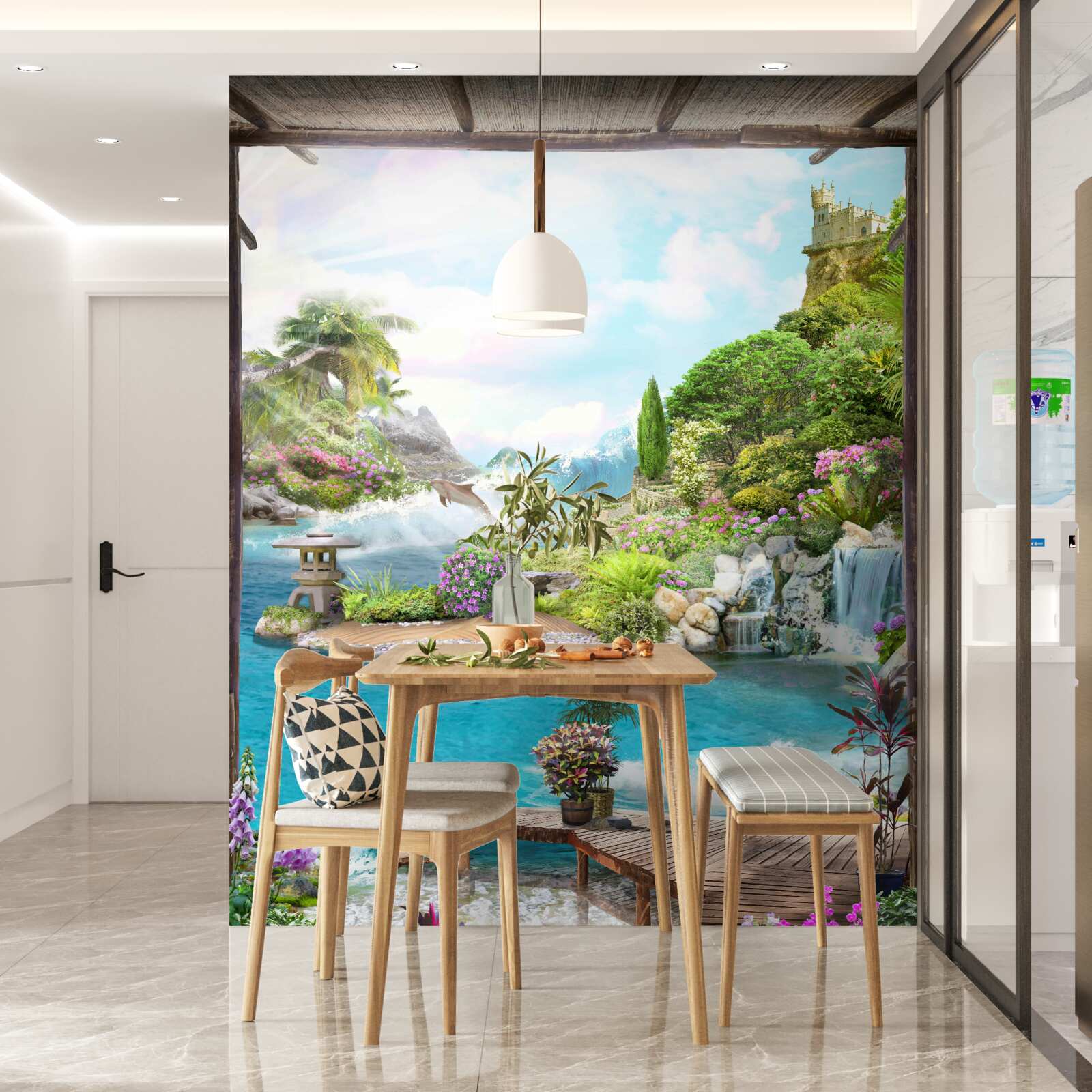 Фотошпалери приголомшливий ландшафт мальовничого оазису