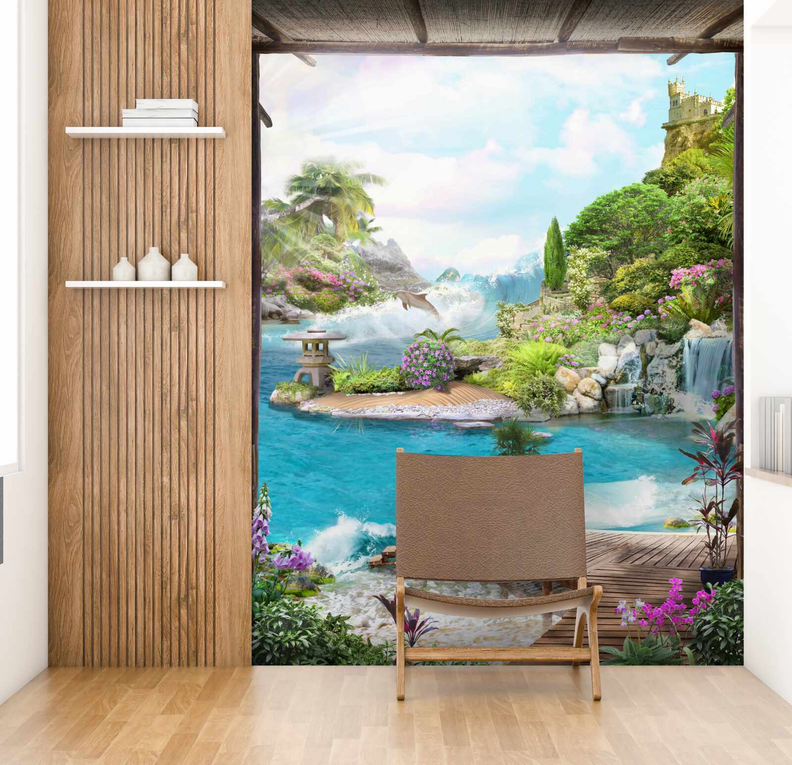 Фотошпалери приголомшливий ландшафт мальовничого оазису