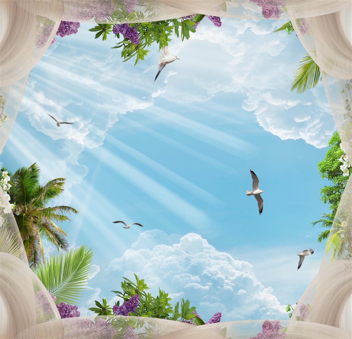 Фотошпалери птахи і небо