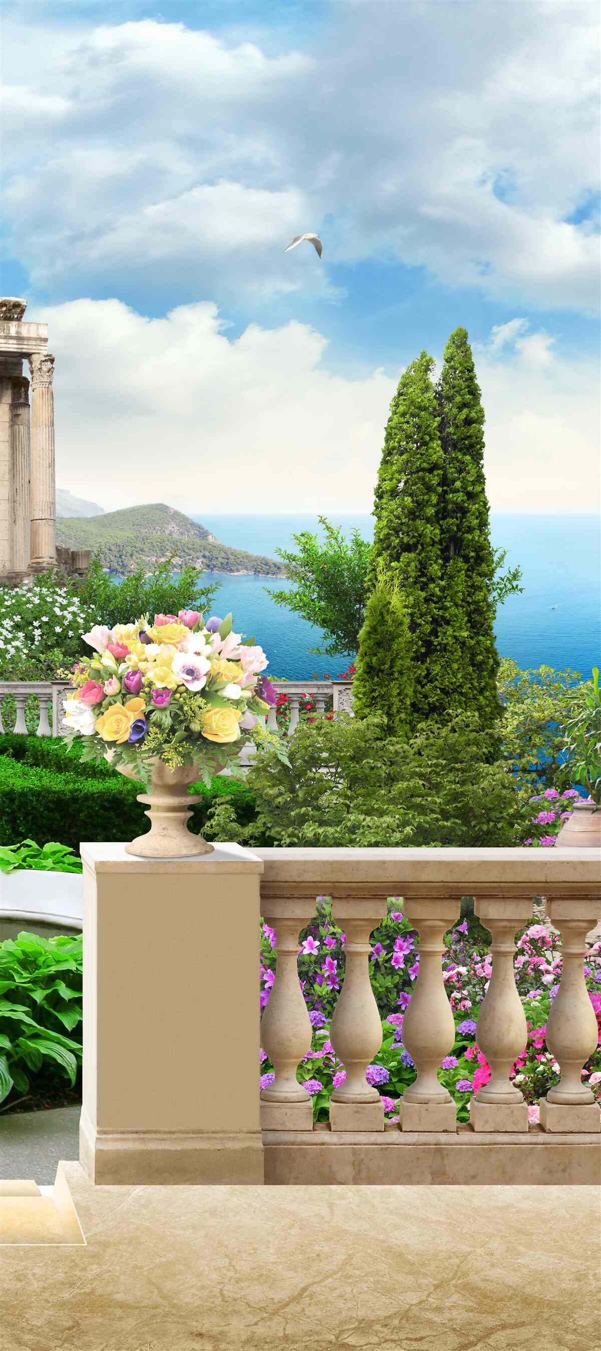 Фотошпалери вид на прекрасний краєвид з балкона