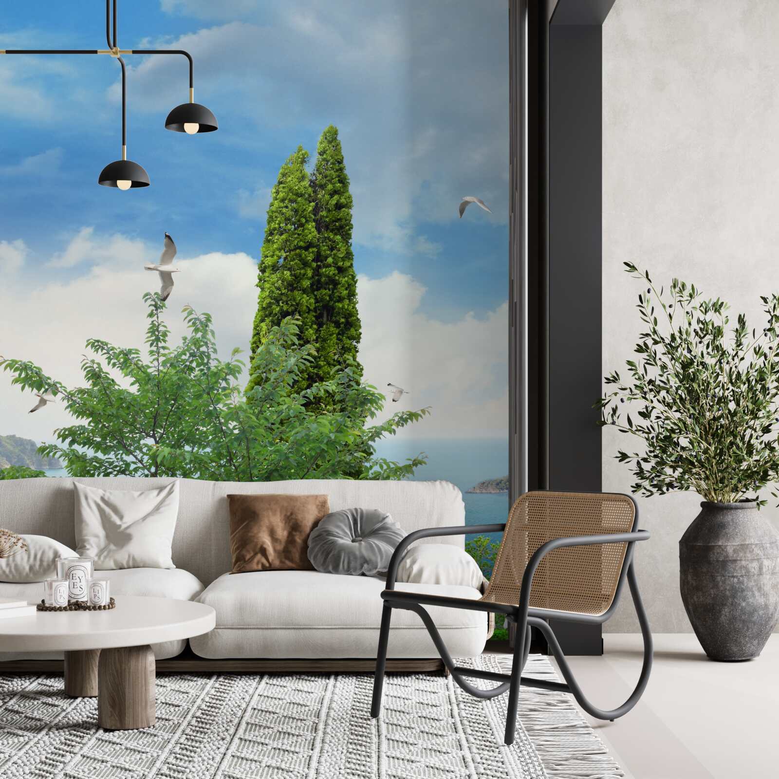 Фотошпалери квіти в горщиках