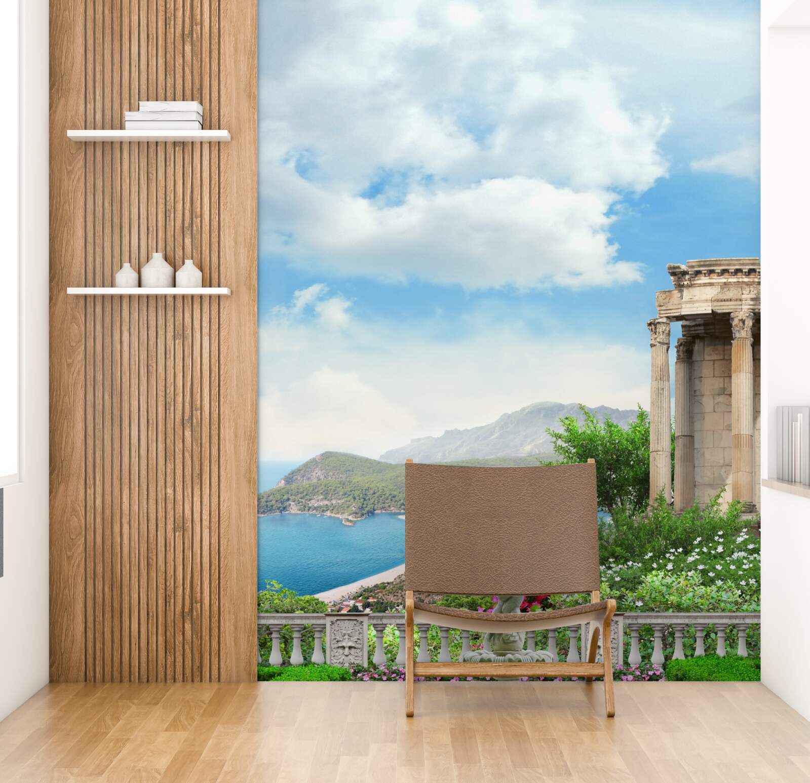 Фотошпалери водний об'єкт у саду