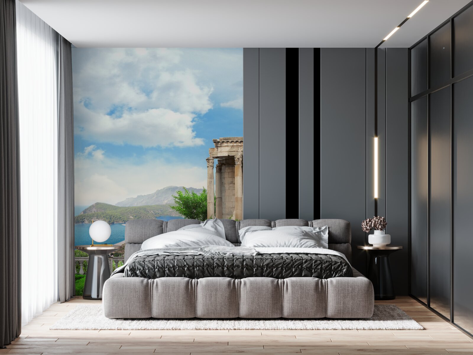 Фотошпалери водний об'єкт у саду