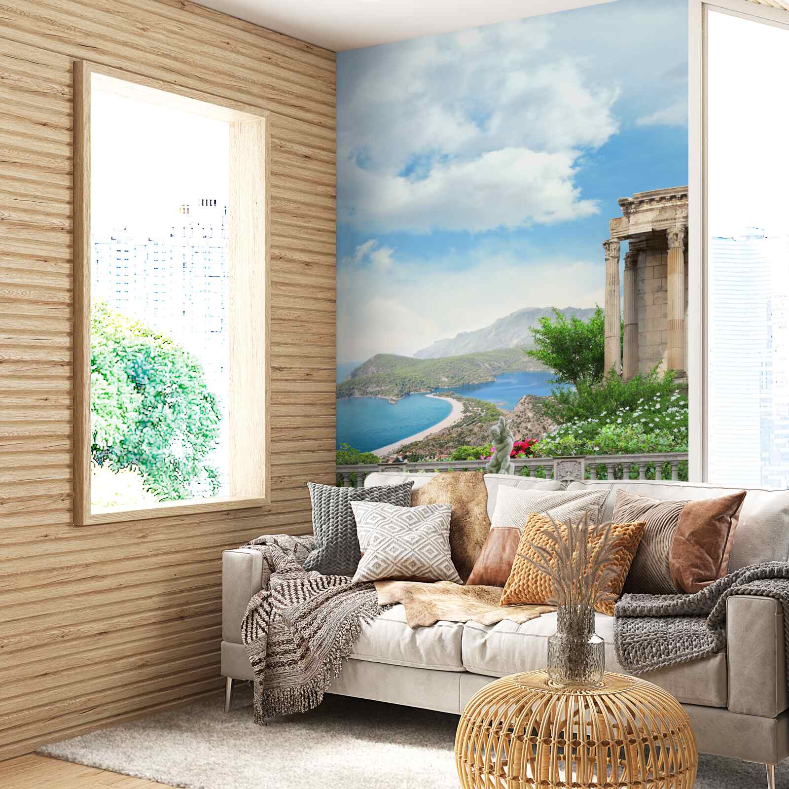 Фотошпалери водний об'єкт у саду