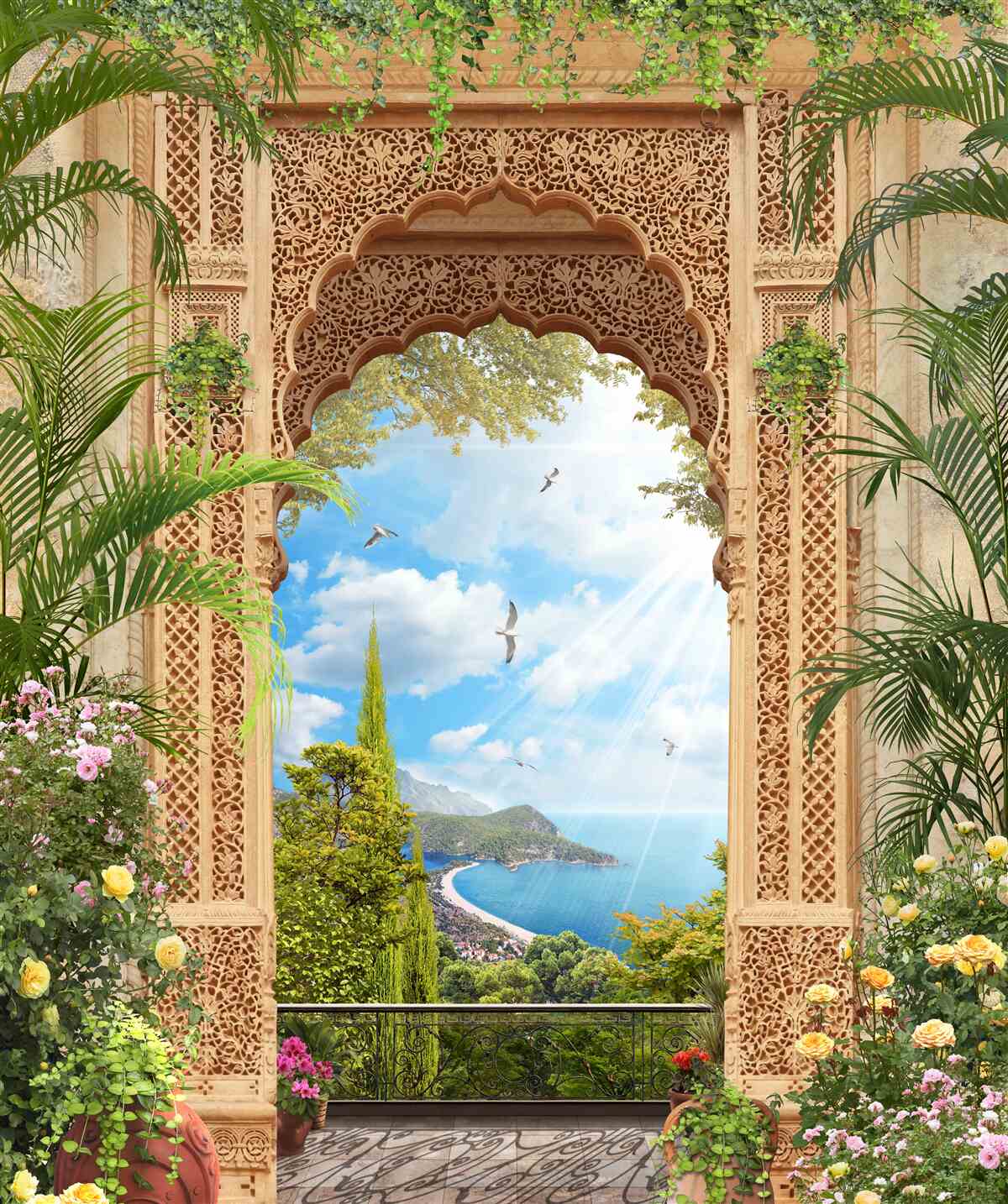 Фотошпалери витончена ажурна арка