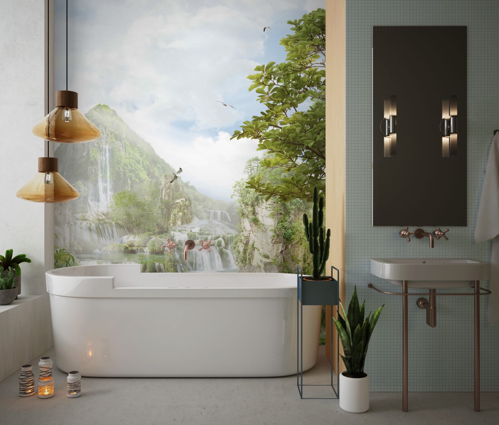 Фотошпалери прекрасний вид на гори