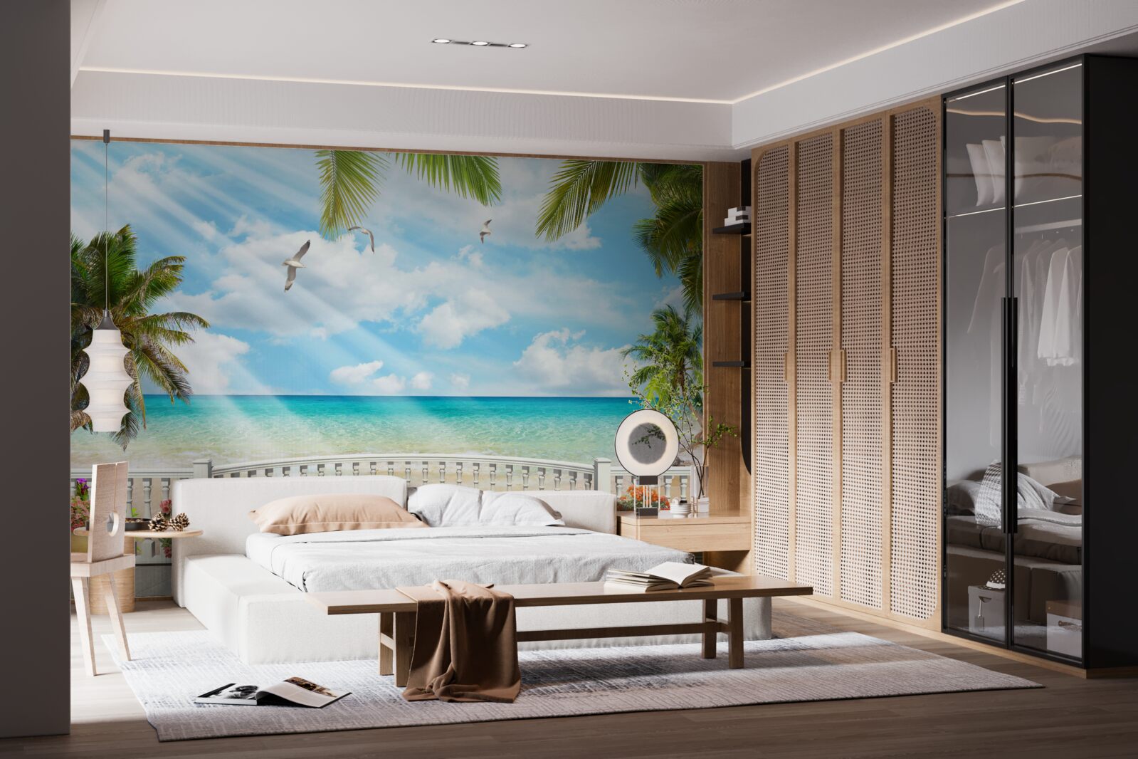 Фотошпалери лоджія з видом на океан