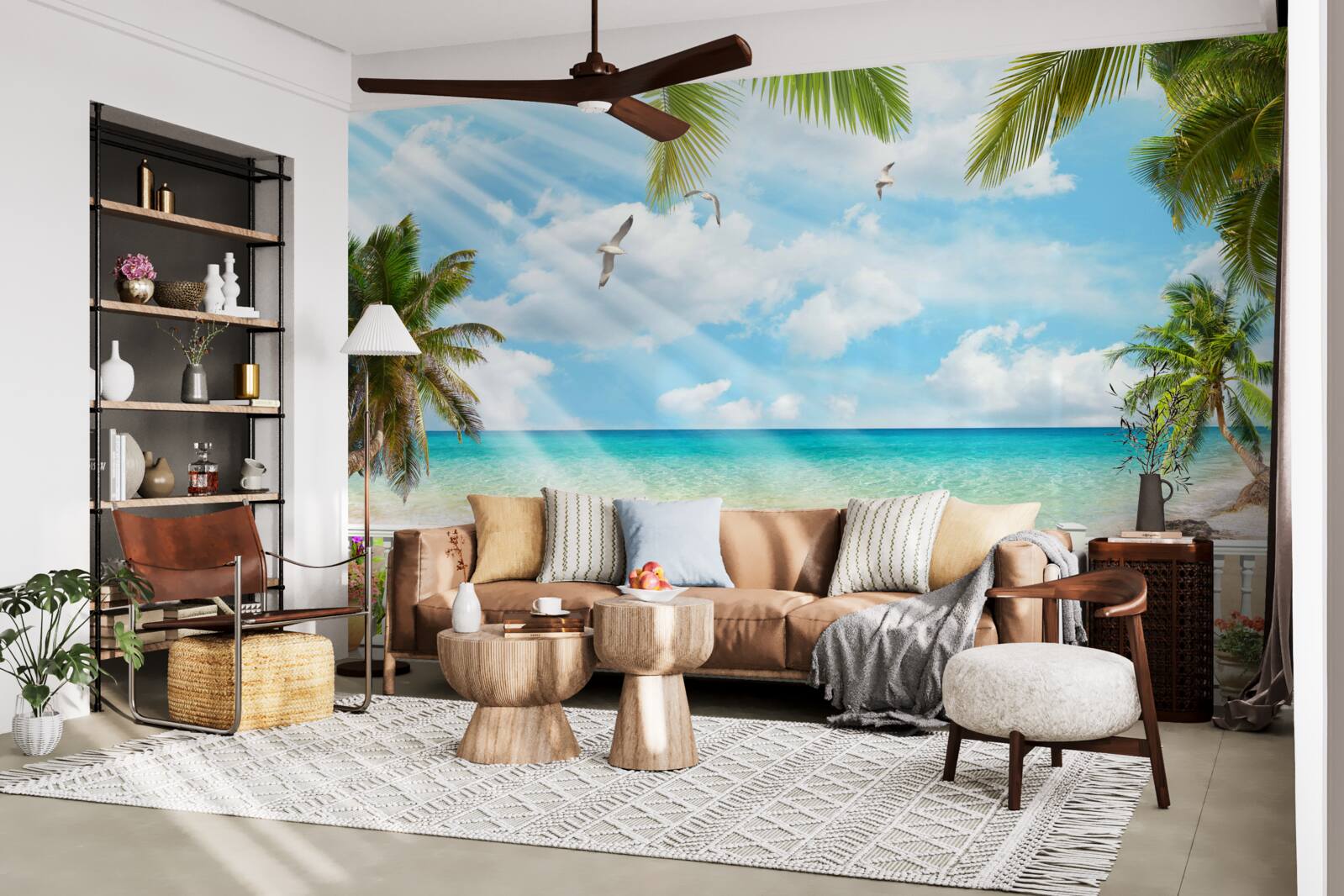 Фотошпалери лоджія з видом на океан