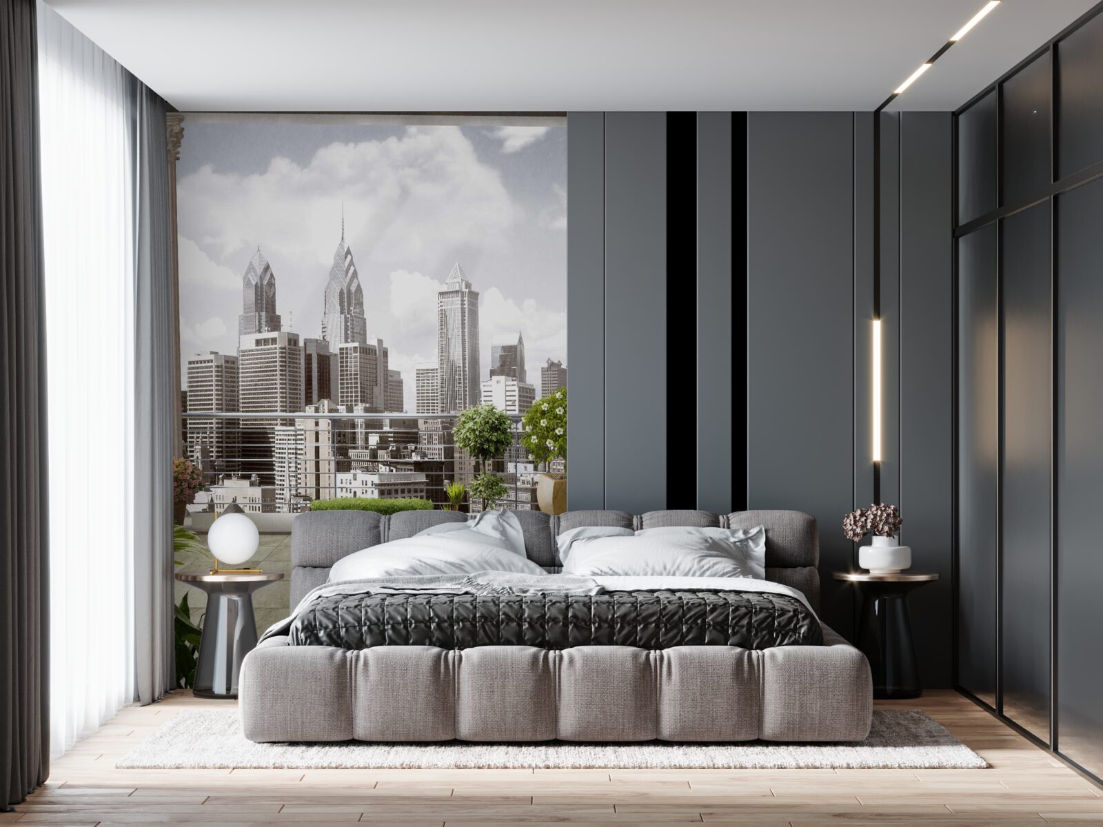 Фотошпалери пейзаж міських хмарочосів