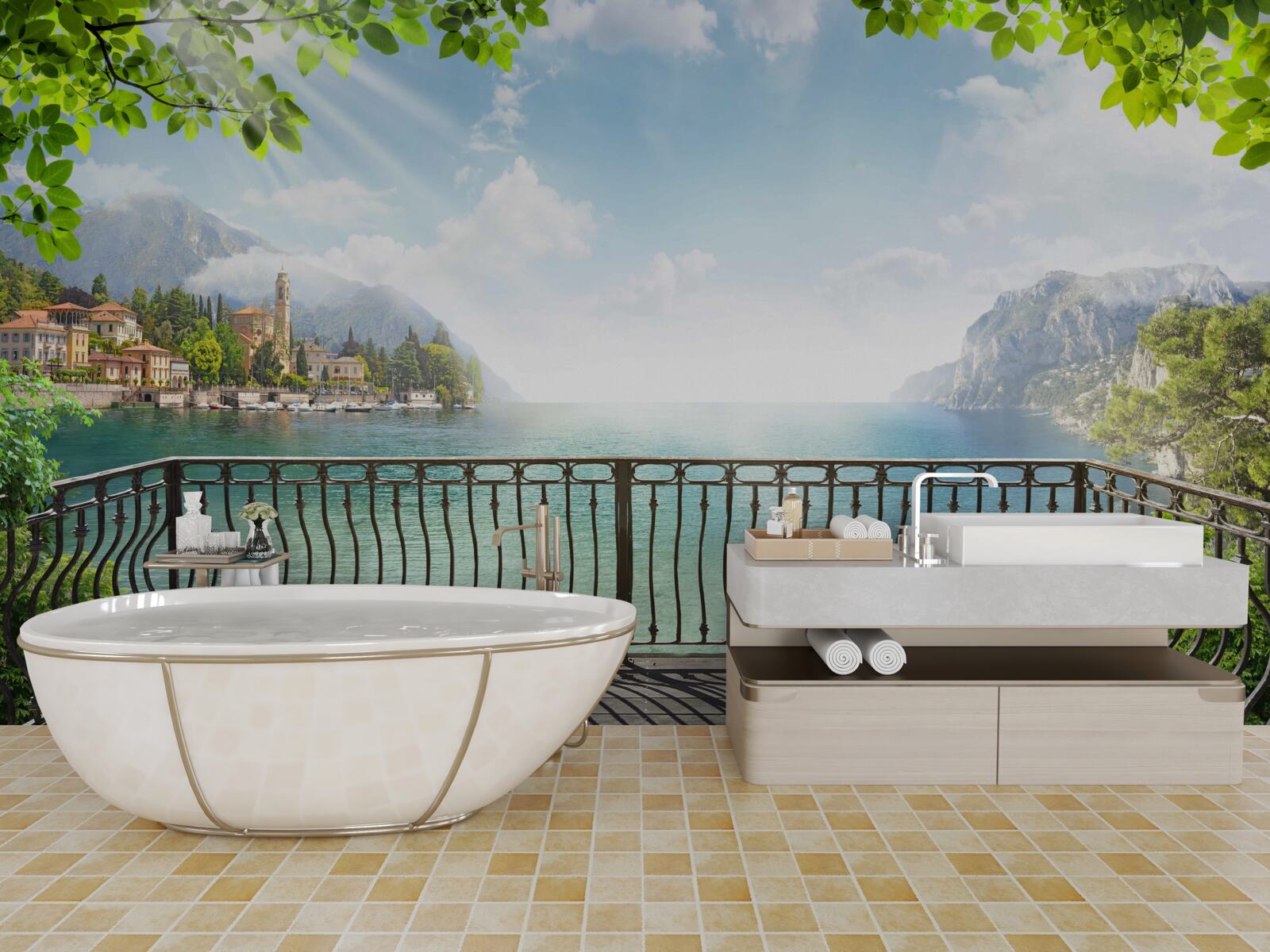 Фотошпалери панорама з відкритої тераси