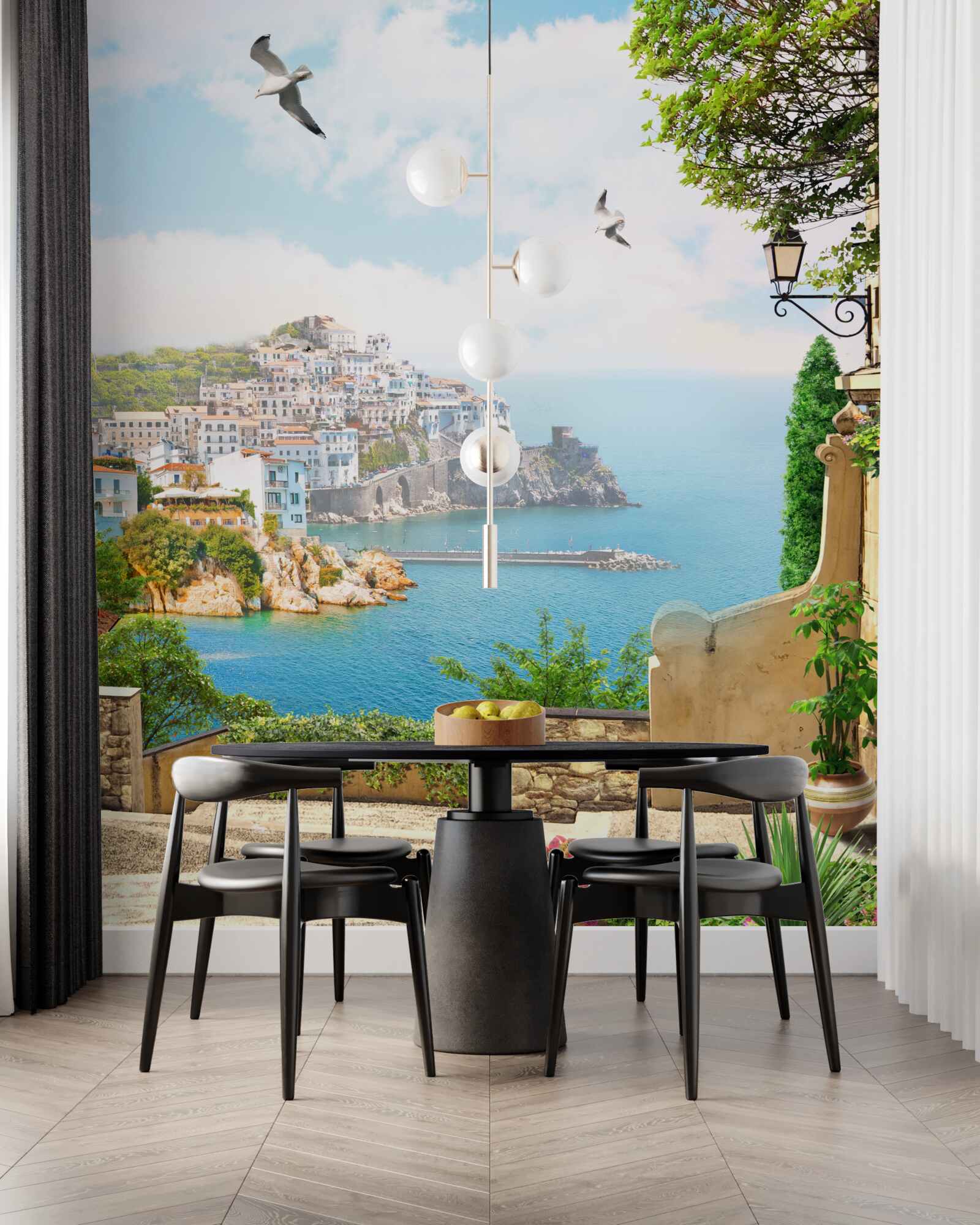 Фотошпалери будинки на узбережжі