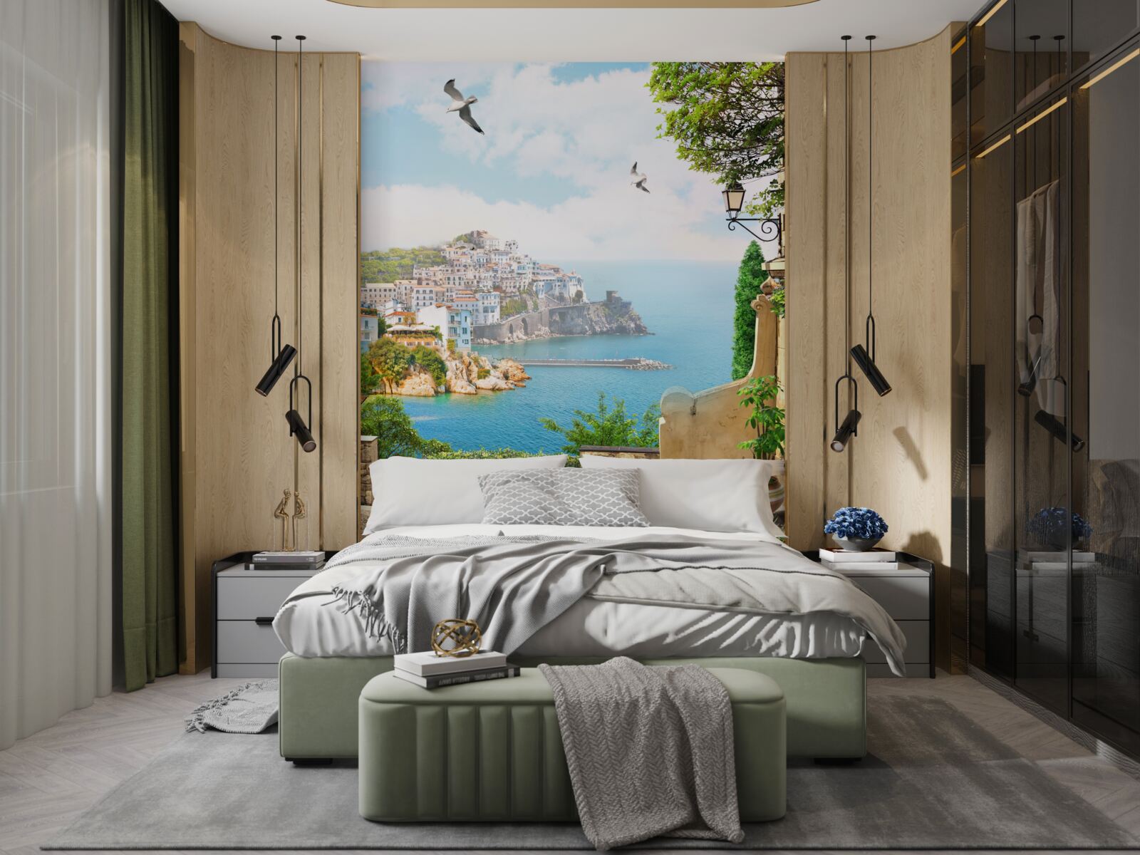 Фотошпалери будинки на узбережжі