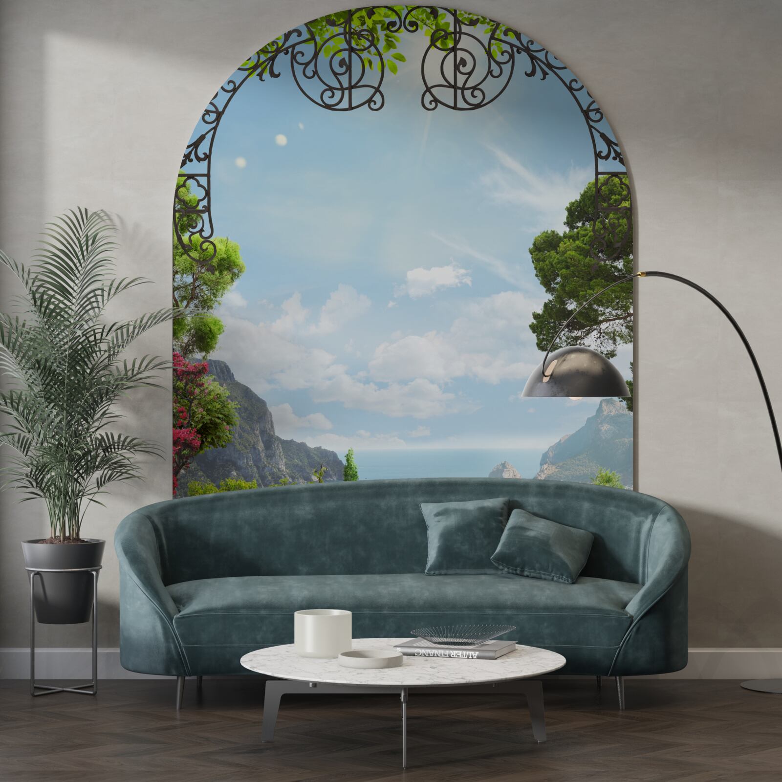 Фотошпалери чудовий пейзаж з морем і скелями