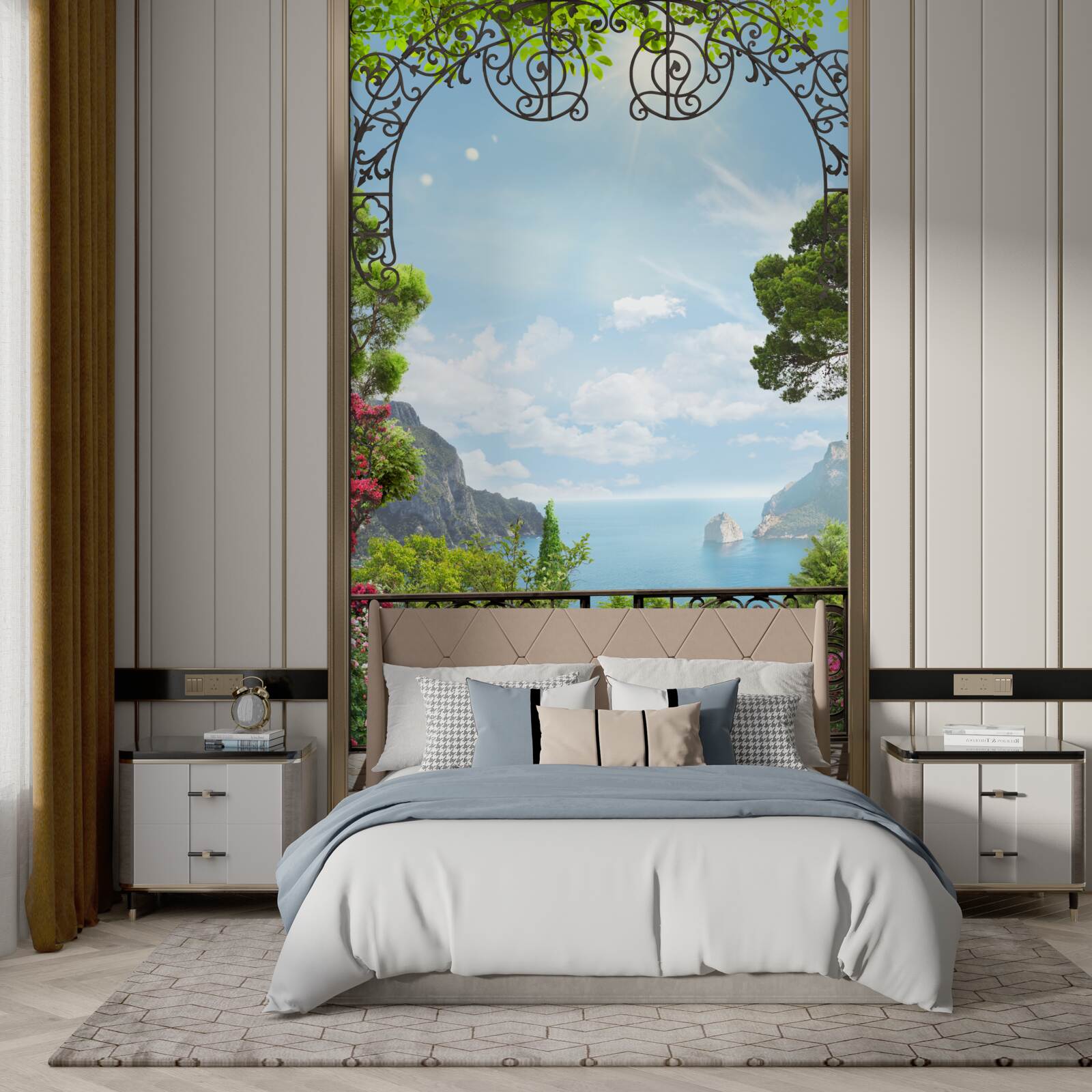 Фотошпалери чудовий пейзаж з морем і скелями