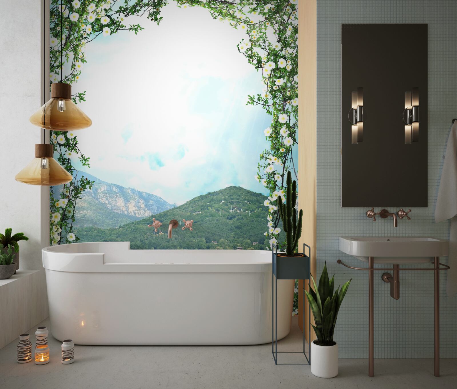 Фотошпалери панорама жвавого міста