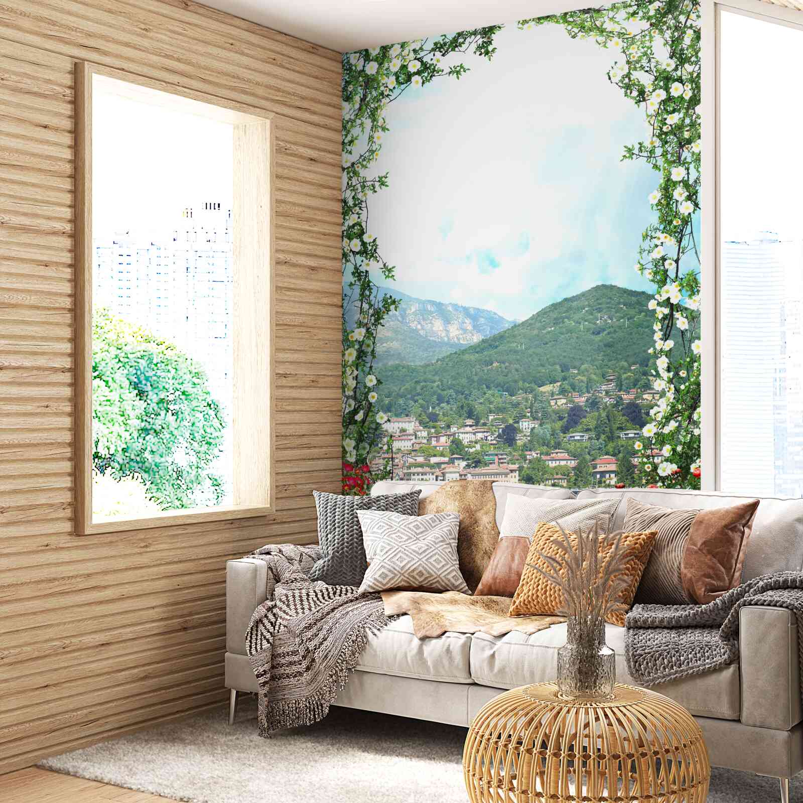 Фотошпалери панорама жвавого міста