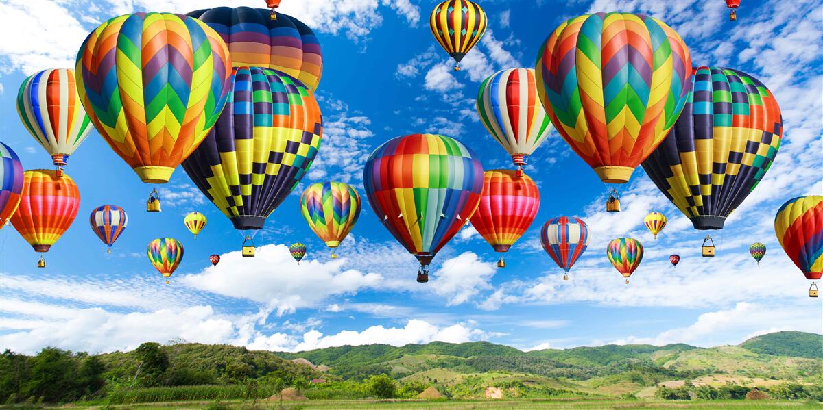 Фотошпалери хода повітряних кульок усіх кольорів