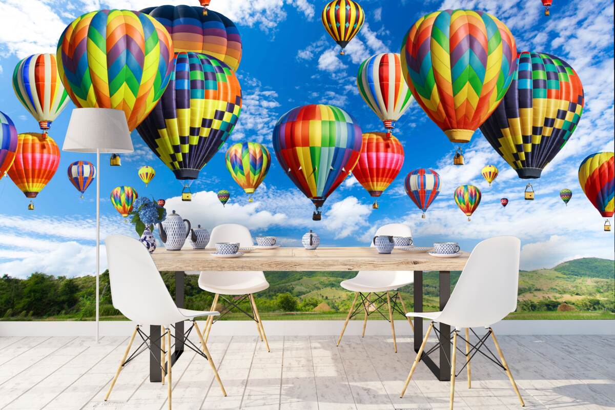 Фотошпалери хода повітряних кульок усіх кольорів