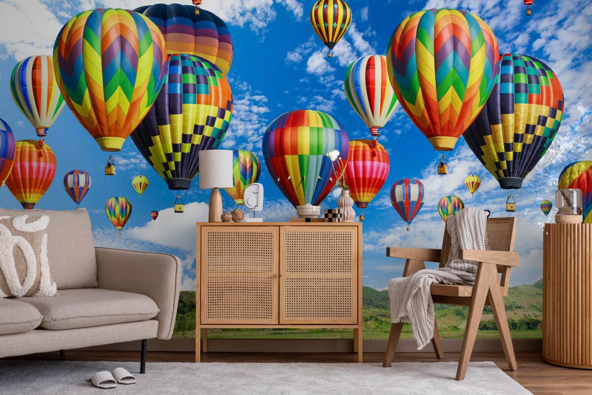 Фотошпалери хода повітряних кульок усіх кольорів