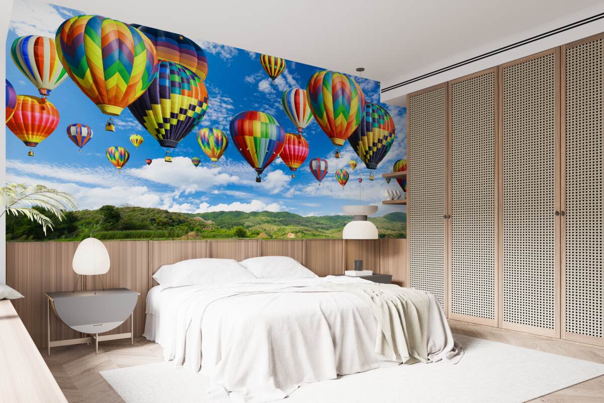 Фотошпалери хода повітряних кульок усіх кольорів